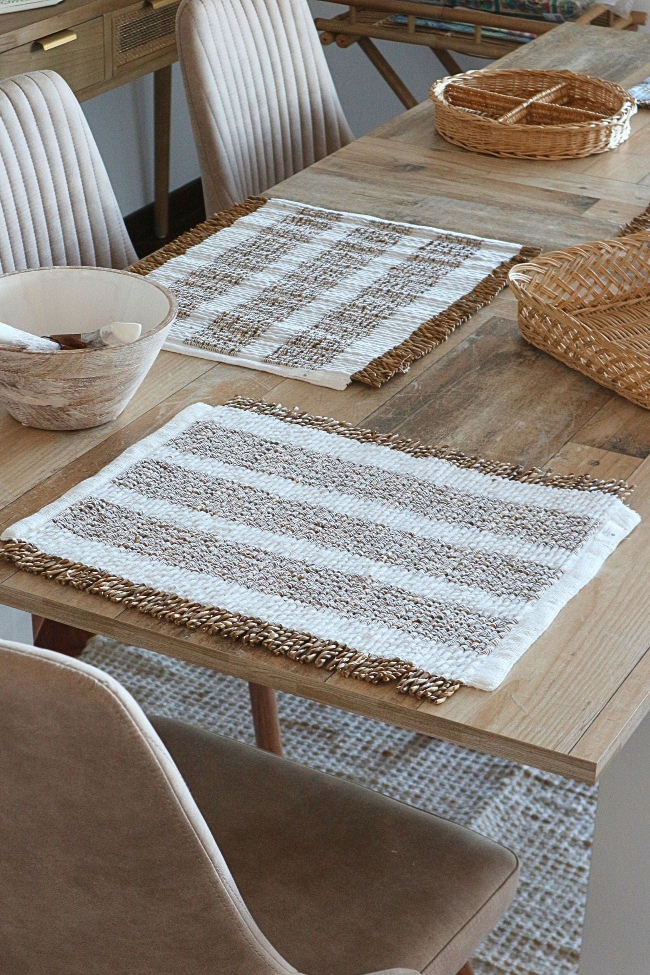 Blanc MariClo' Intrecci Intrecci - Tovaglietta americana in sea grass naturale | Blanc MariClo'