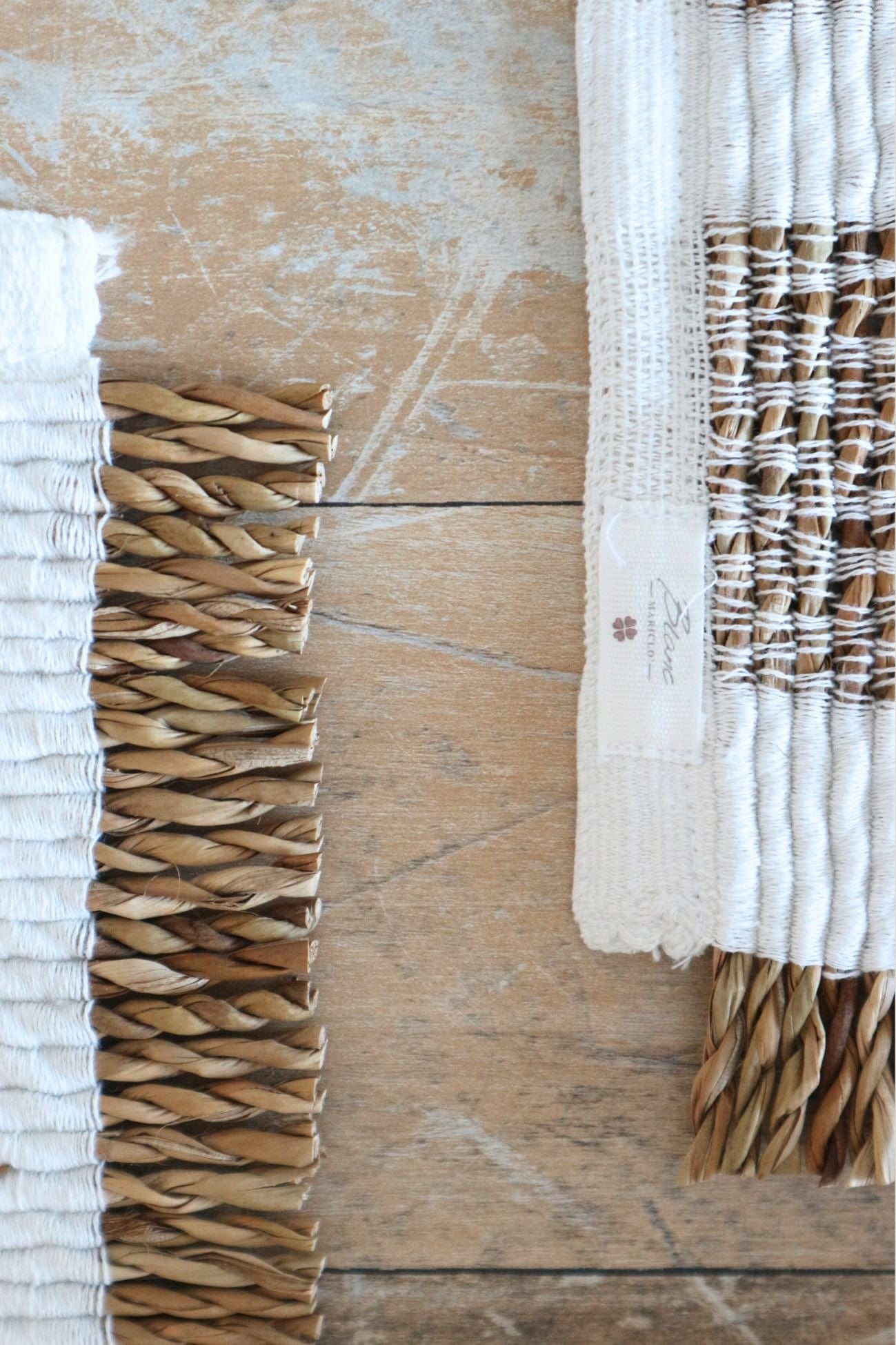 Blanc MariClo' Intrecci Intrecci - Tovaglietta americana in sea grass naturale | Blanc MariClo'