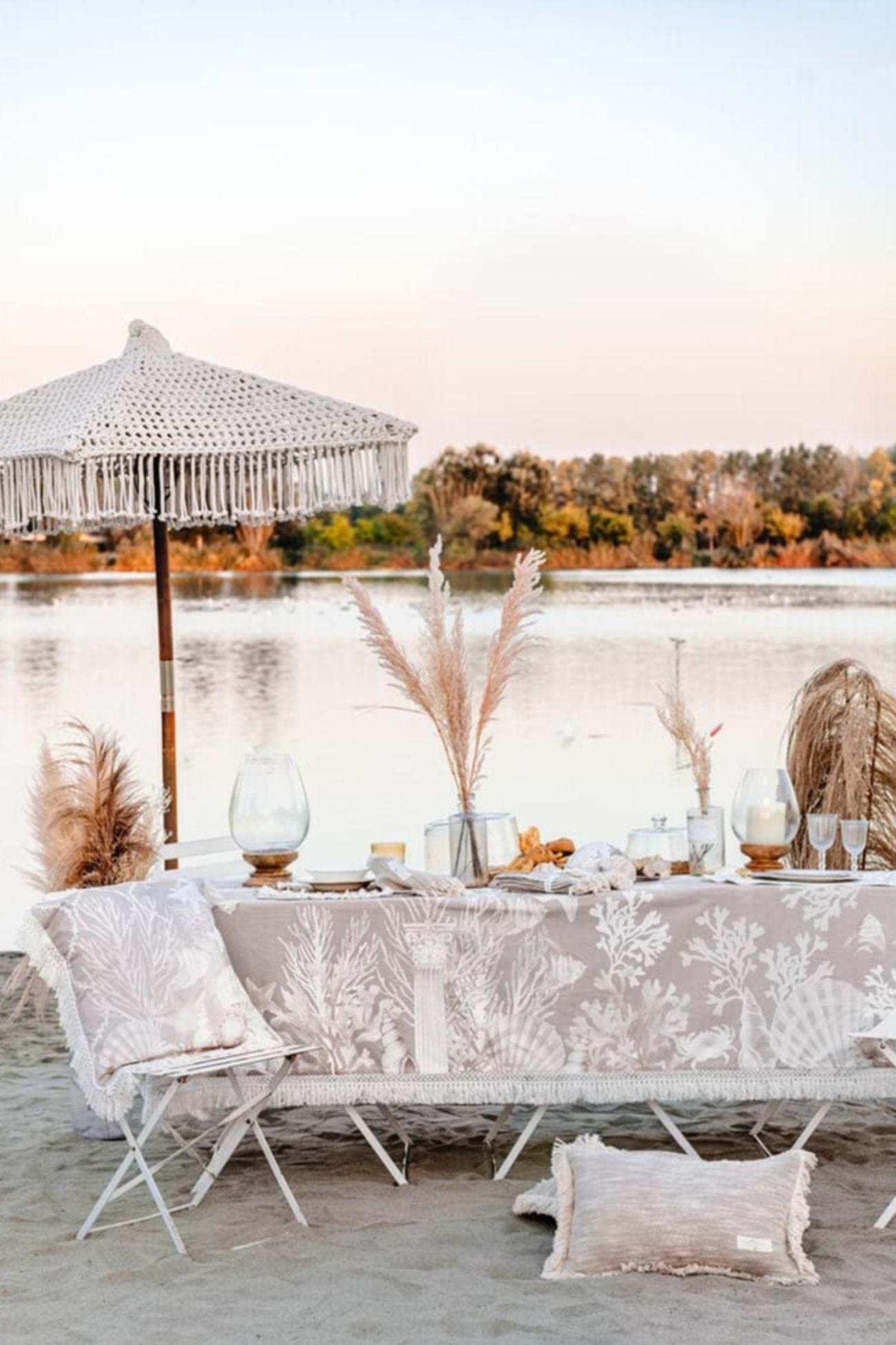 Blanc MariClo' La Mer Onirique La Mer Onirique - Tovaglia estiva in cotone 240x170 | Blanc MariClo'