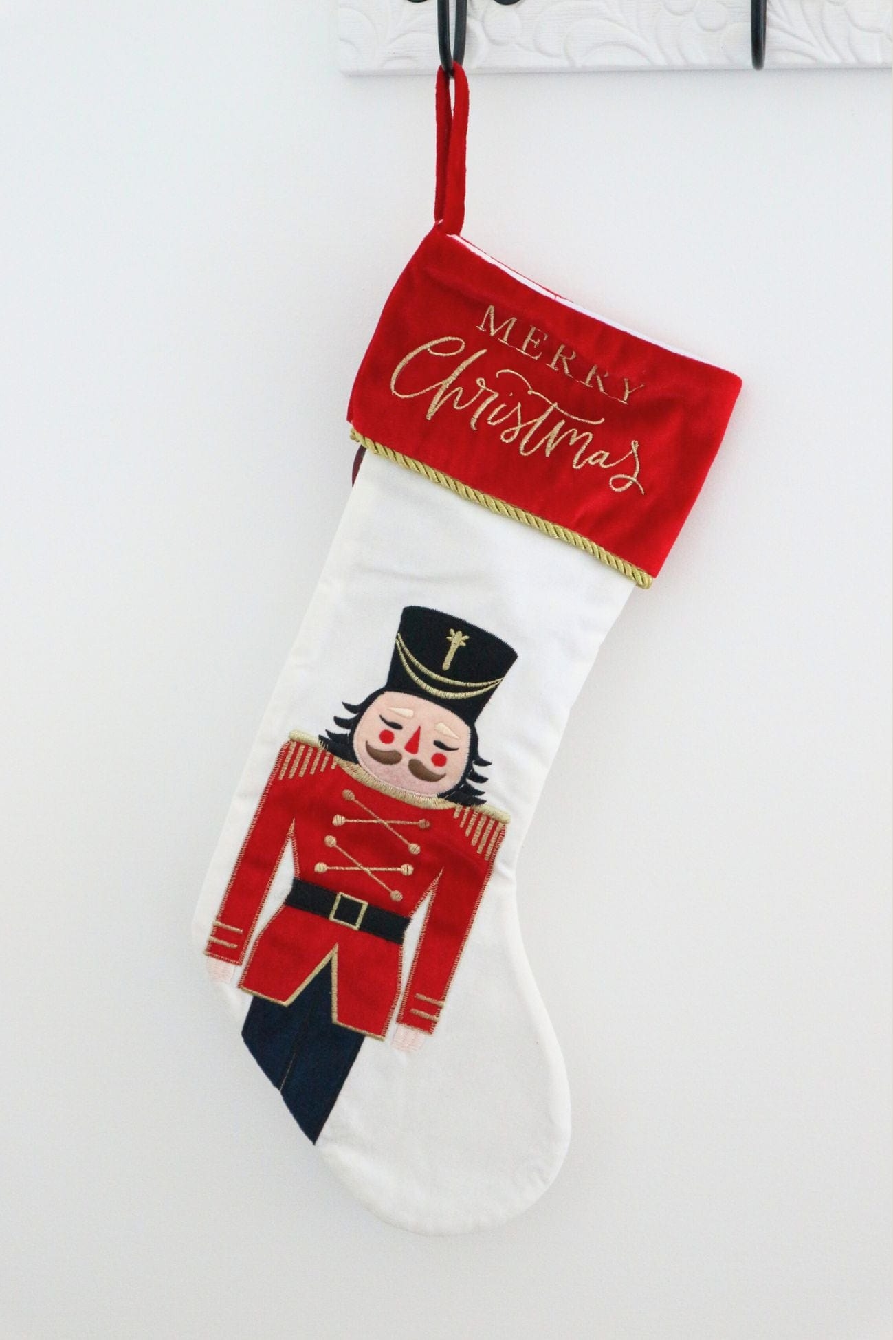 Blanc MariClo' Lo Schiaccianoci Lo Schiaccianoci - Calza di Natale bianca con schiaccianoci | Blanc MariClo'