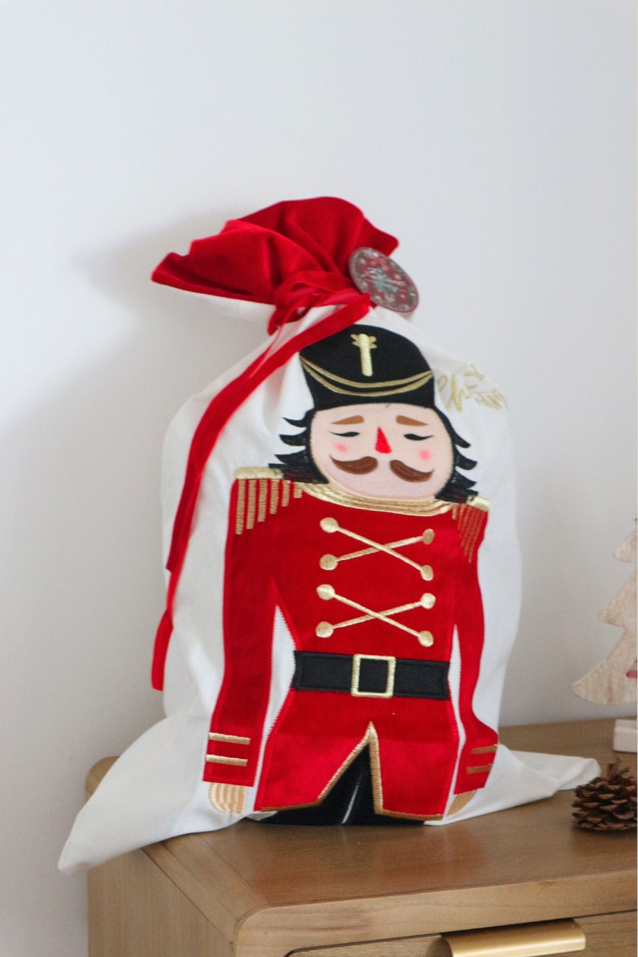 Blanc MariClo' Lo Schiaccianoci Lo Schiaccianoci - Sacca per regali di Natale con schiaccianoci | Blanc MariClo'