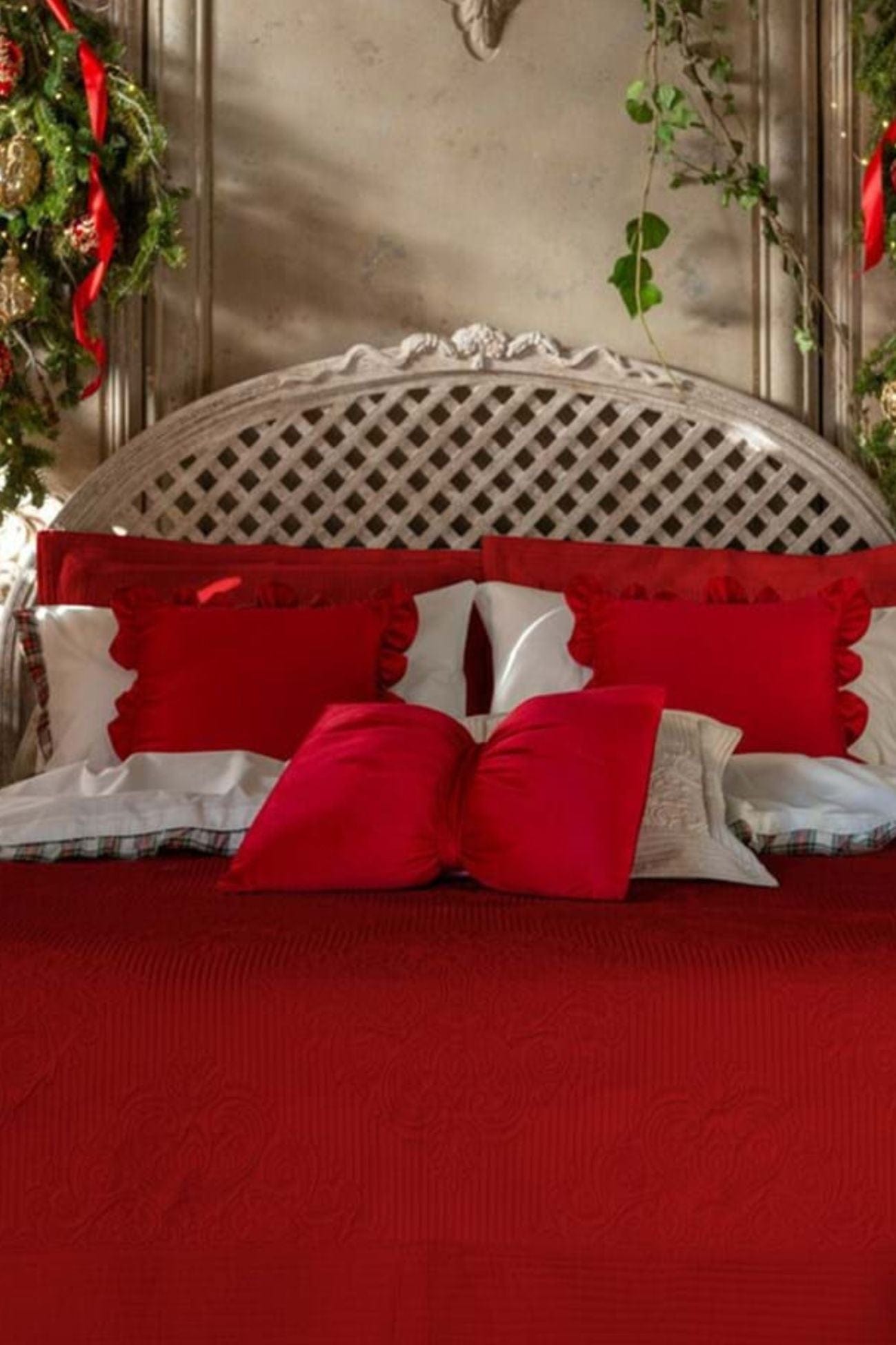 Blanc MariClo' Morbido Sonno Morbido Sonno - Cuscino arredo imbottito rosso a forma di fiocco | Blanc MariClo'