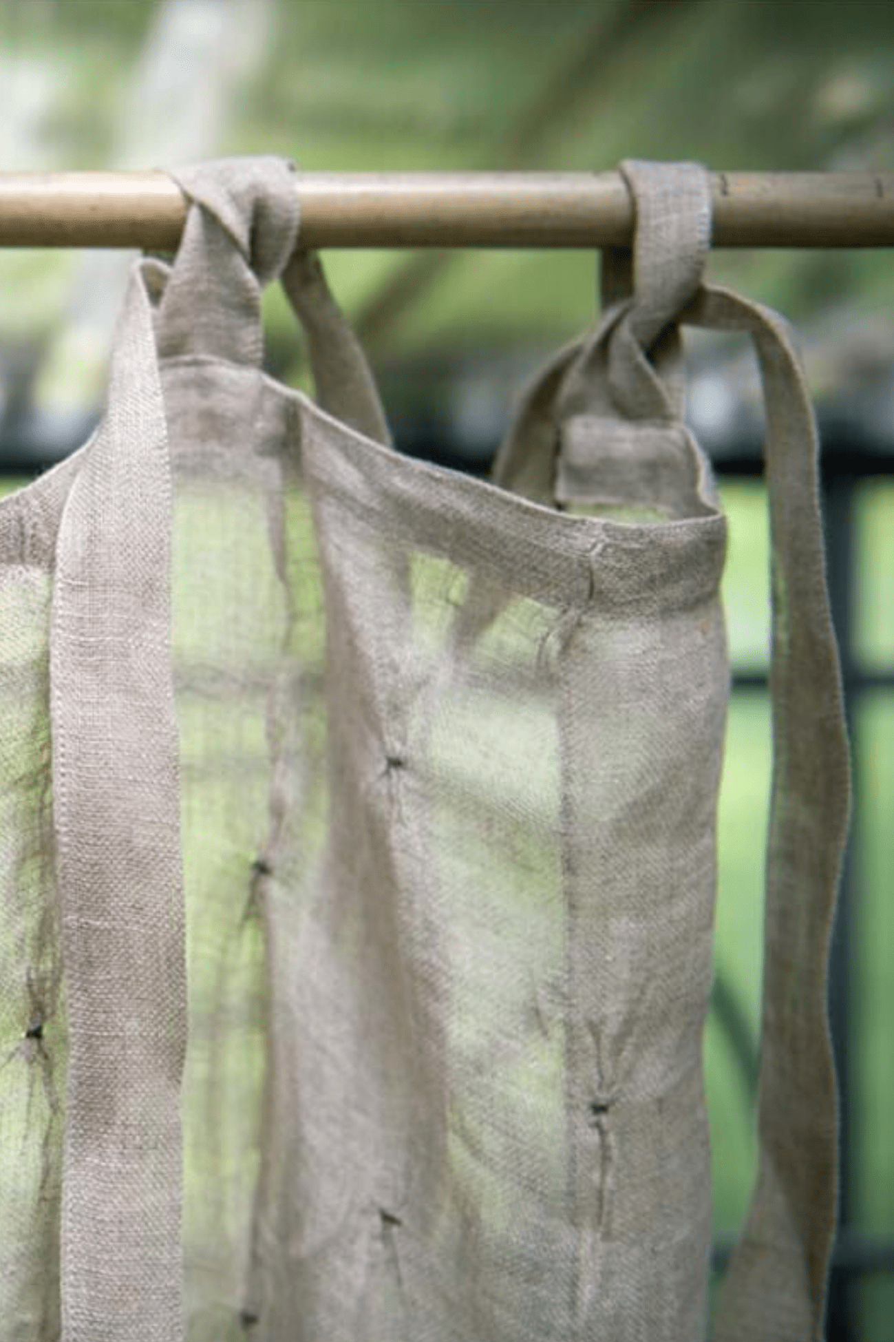 Blanc MariClo' Natural View Natural View - Tenda beige in lino 290x135