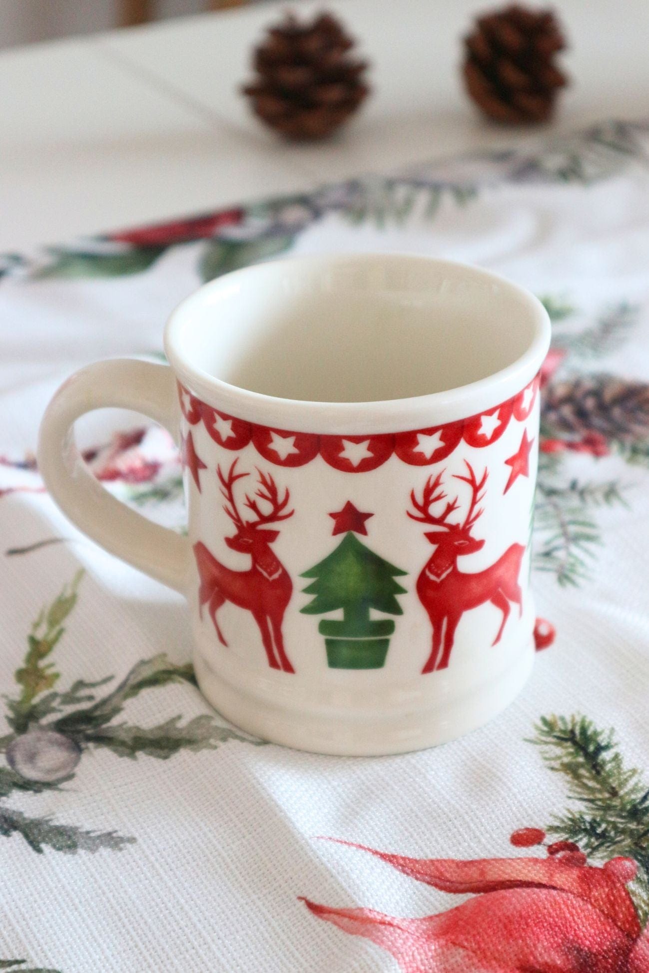 Blanc MariClo' Oh Holy Night Oh Holy Night - Tazza natalizia con renne e alberello 250 ml | Blanc MariClo'