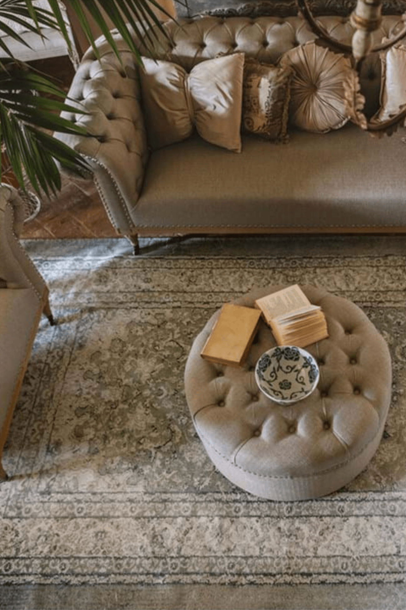 Blanc MariClo' Persian Persian - Tappeto elegante verde stampato in acrilico e cotone 210x154