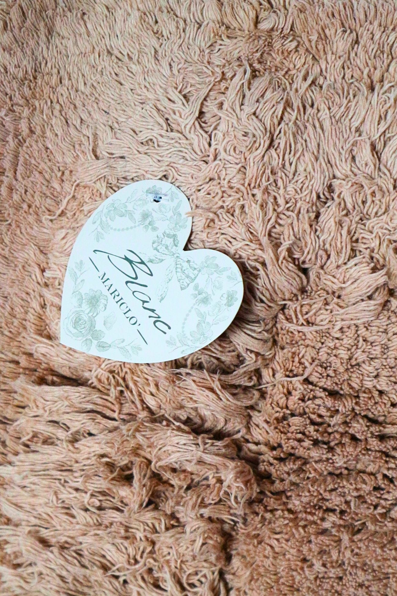 Blanc MariClo' Phoebe Phoebe - Phoebe - Tappeto in cotone con doppia cornice marrone 90x60 | Blanc MariClo'