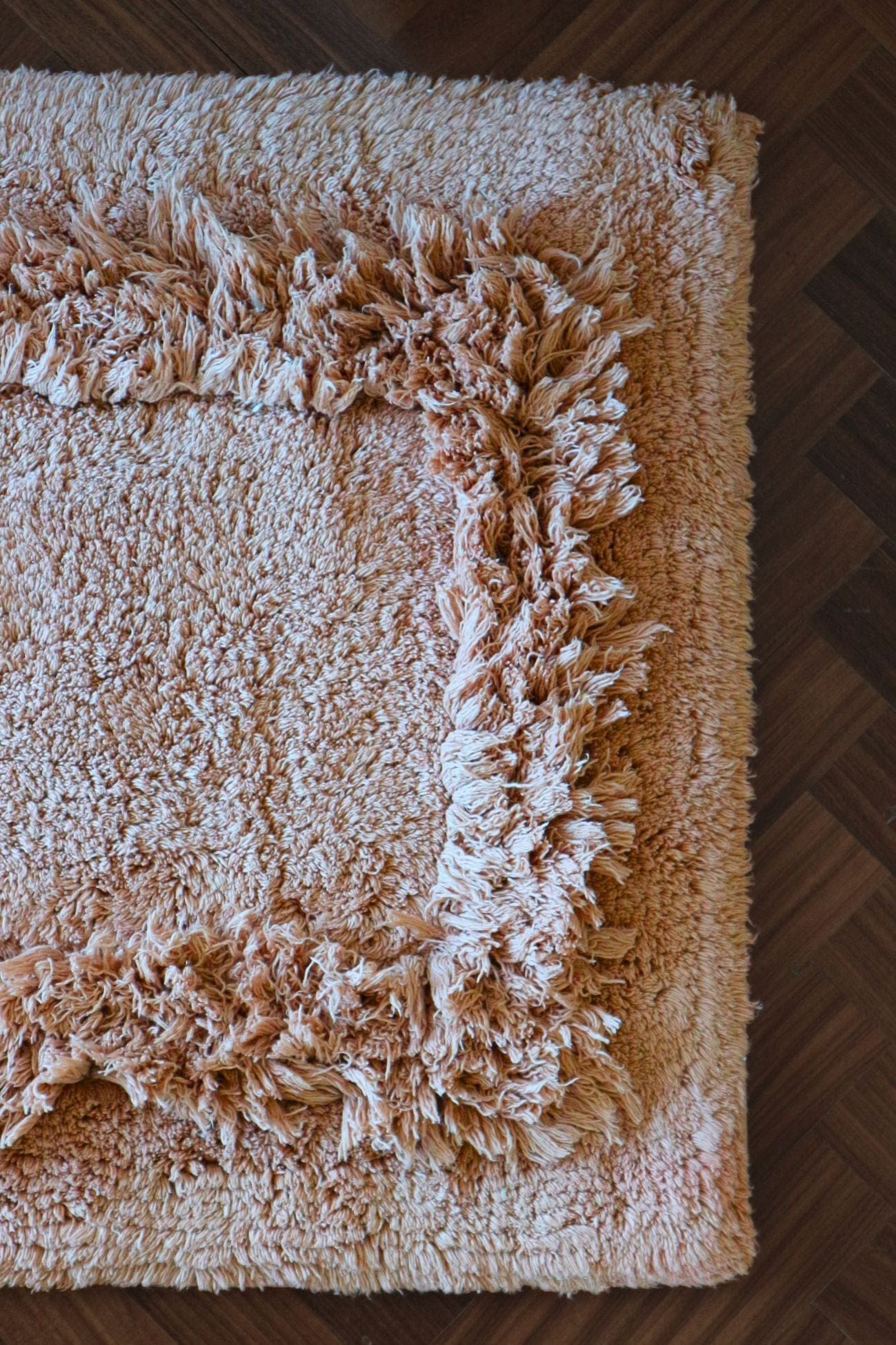 Blanc MariClo' Phoebe Phoebe - Phoebe - Tappeto in cotone con doppia cornice marrone 90x60 | Blanc MariClo'