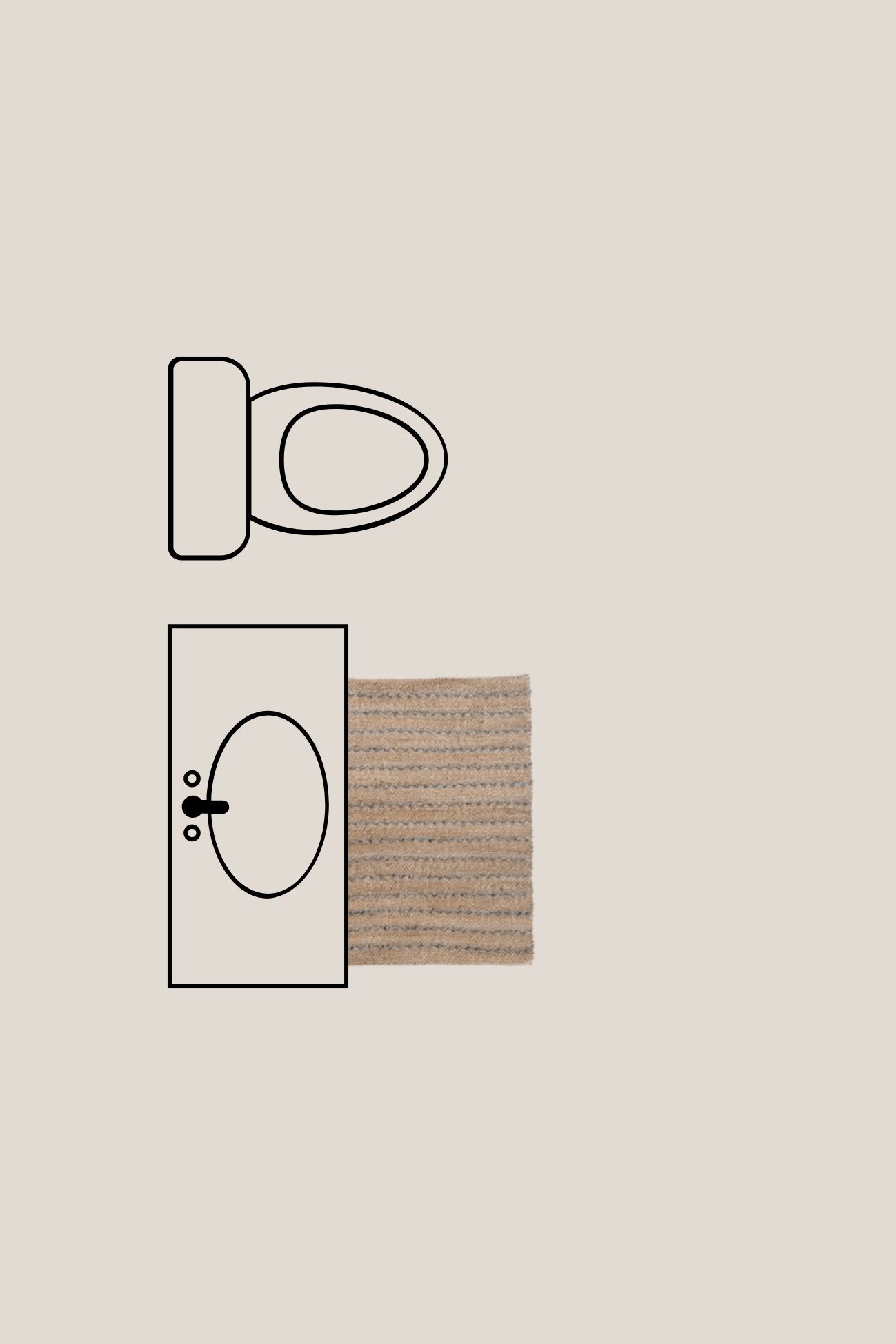 Blanc MariClo' Row Attitude Row Attitude - Row Attitude - Tappeto in juta con frange e cuciture azzurre 90x60 | Blanc MariClo'