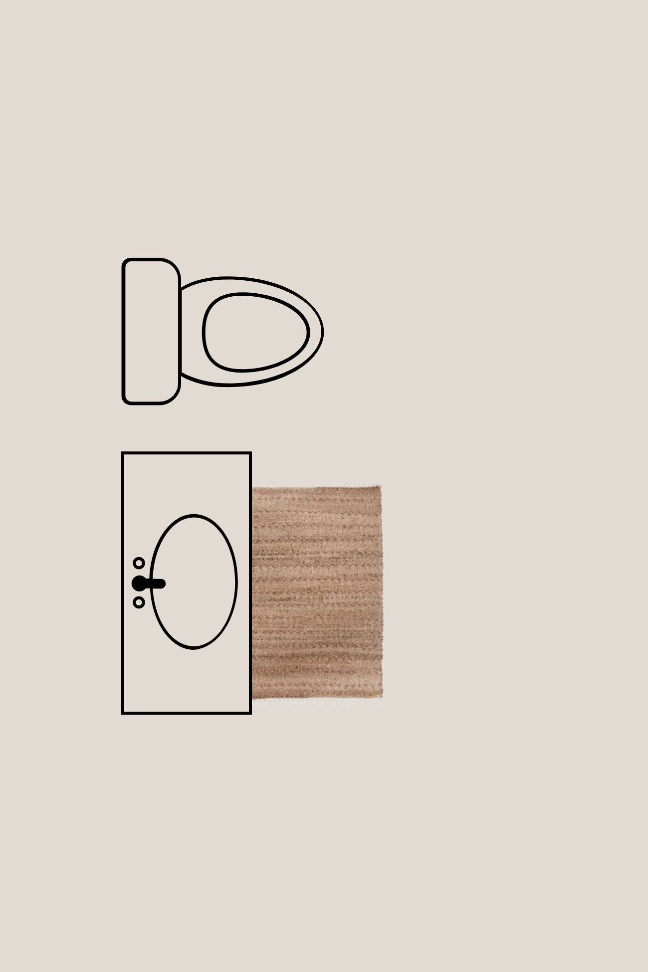 Blanc MariClo' Row Attitude Row Attitude - Row Attitude - Tappeto in juta con frange e cuciture rosa 90x60 | Blanc MariClo'