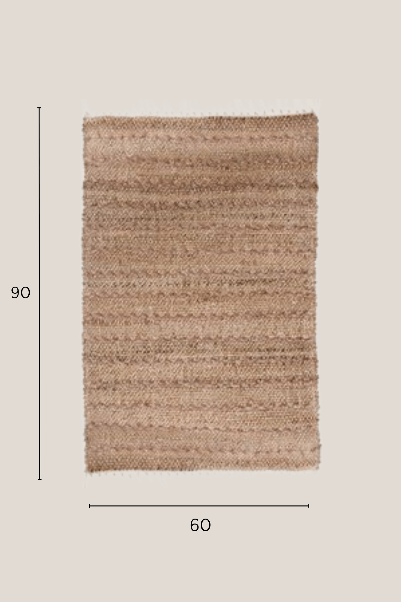 Blanc MariClo' Row Attitude Row Attitude - Row Attitude - Tappeto in juta con frange e cuciture rosa 90x60 | Blanc MariClo'
