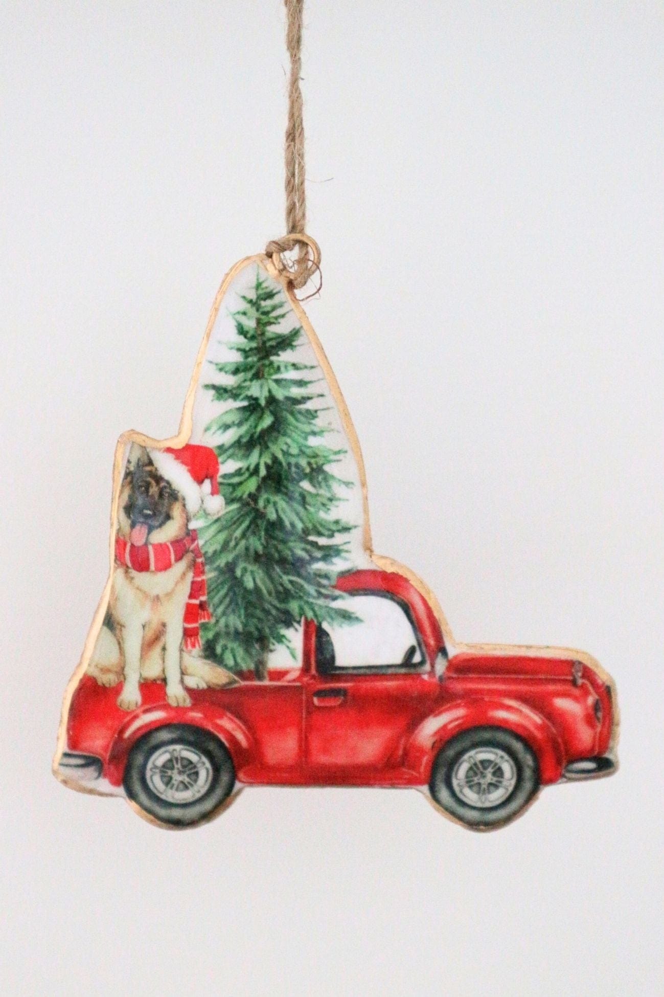 Blanc MariClo' Sonetti di Natale Sonetti di Natale - Ciondolo natalizio rosso in latta con cagnolino | Blanc MariClo'