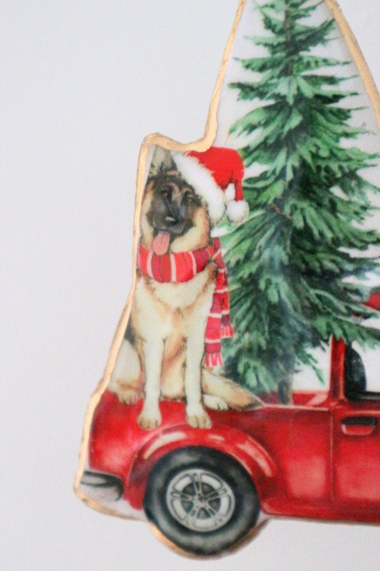 Blanc MariClo' Sonetti di Natale Sonetti di Natale - Ciondolo natalizio rosso in latta con cagnolino | Blanc MariClo'