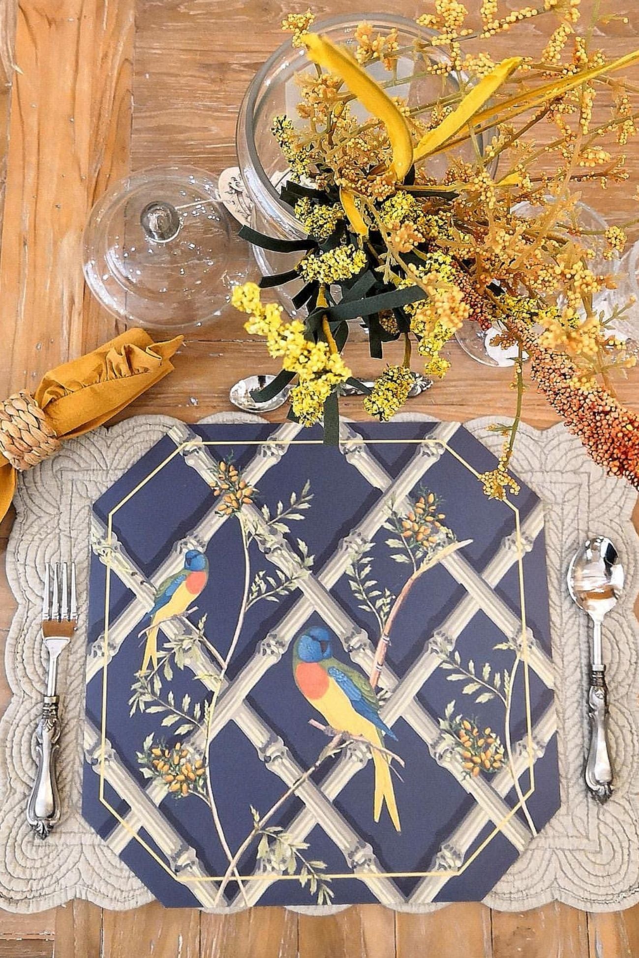 Blanc MariClo' Tropical Tropical - Tovagliette americane tropicali in vinile | Blanc MariClo'