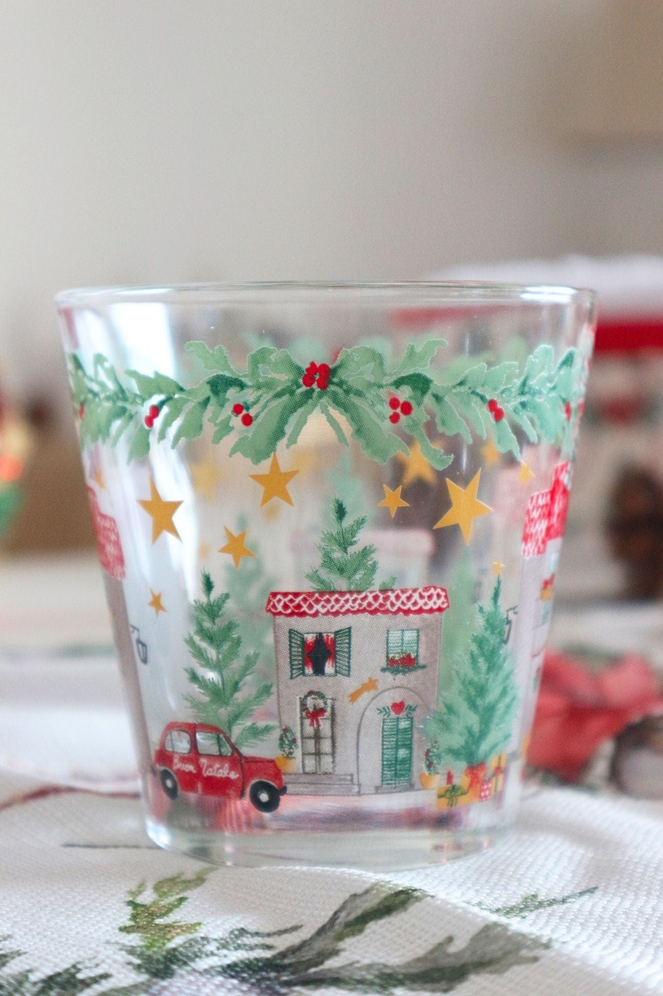 Blanc MariClo' Un Natale Italiano Un Natale Italiano - Set di 6 bicchieri natalizi in vetro | Blanc MariClo'