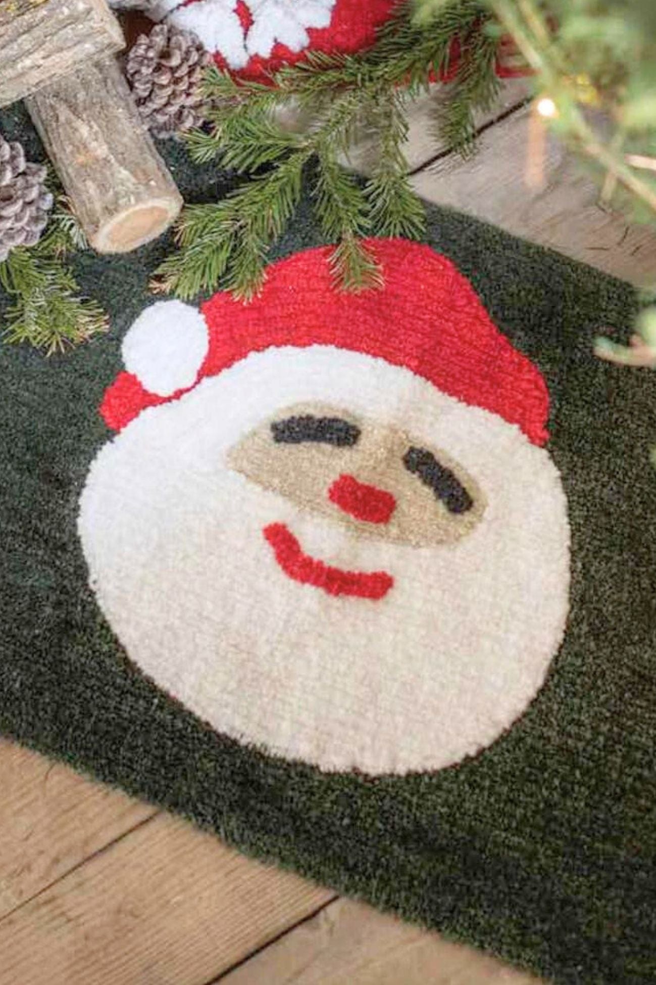 Blanc MariClo' Un Natale Italiano Un Natale Italiano - Tappetino da bagno/Scendiletto in cotone natalizio 80x55 | Blanc MariClo'