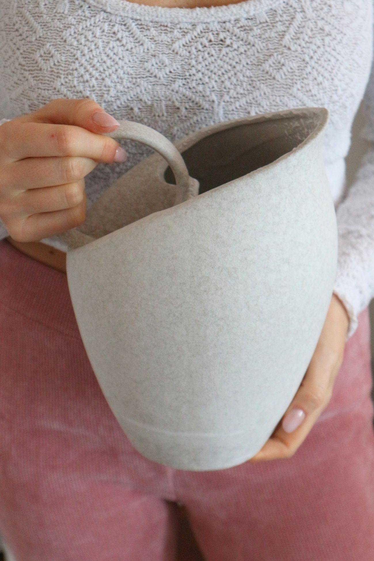 Bloomingville Savitha Savitha - Vaso di design a forma di caraffa color naturale 2350 ml | Bloomingville