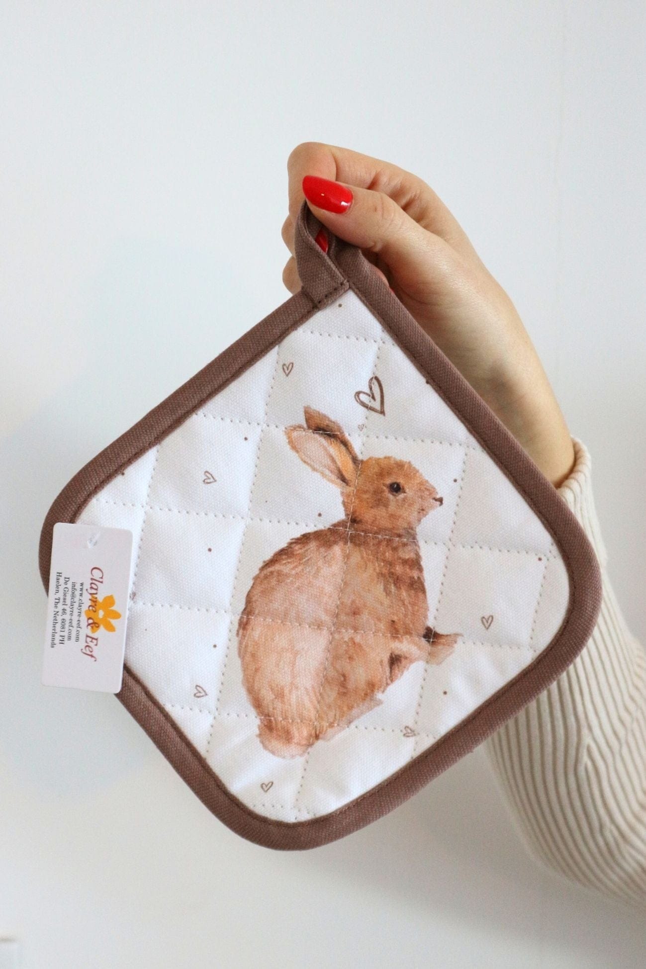 Clayre & Eef Bunny Bunny - Presina pasquale in cotone con gancio | Clayre & Eef