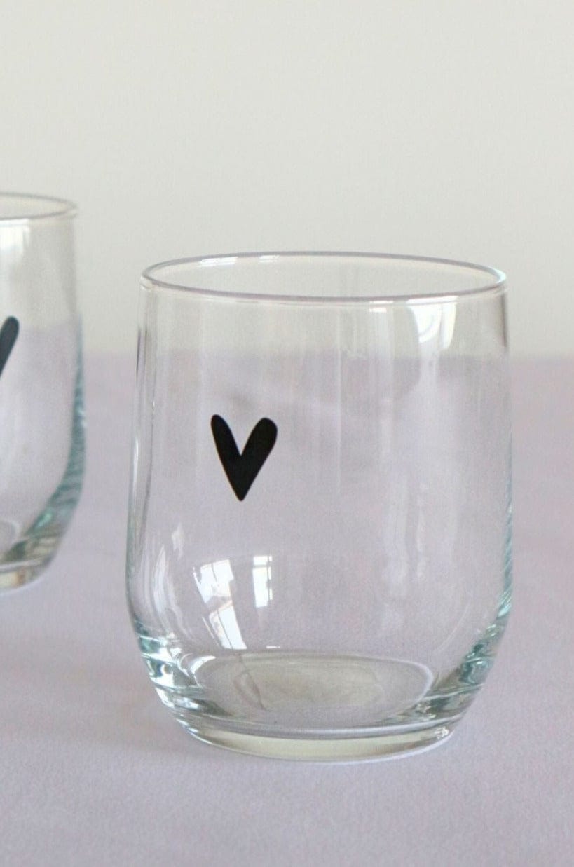 Clayre & Eef Daya Daya - Bicchiere da acqua con cuoricino 300ml | Clayre & Eef