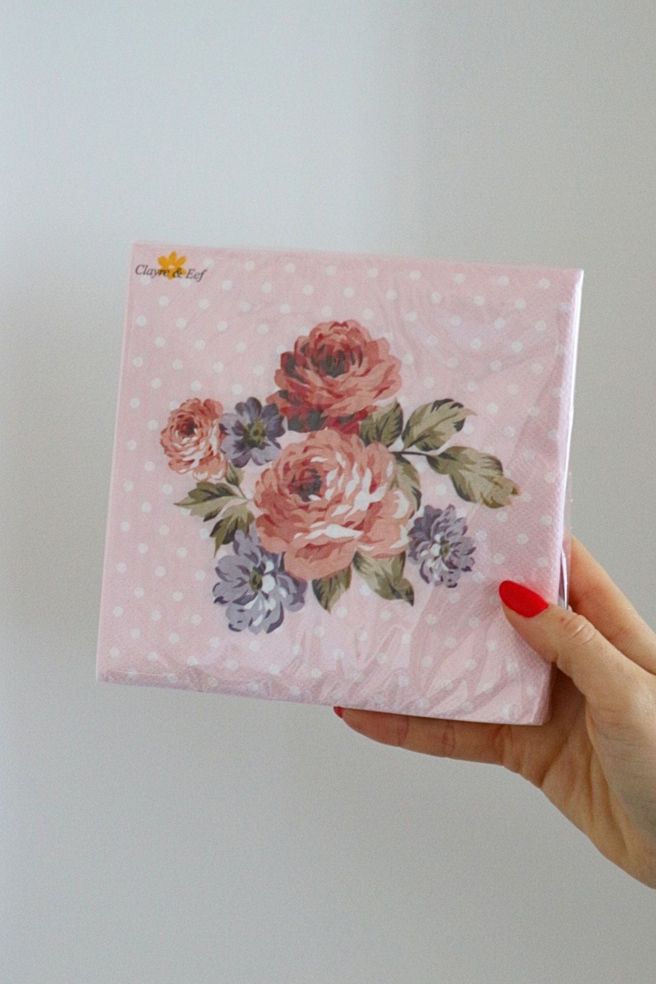 Clayre & Eef Fioritura Fioritura - Set di 20 tovaglioli in carta con fantasia floreale | Clayre & Eef