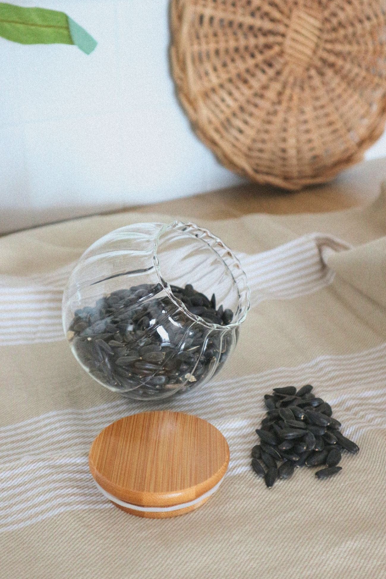 Clayre & Eef Moata Moata - Barattolo da conservazione in vetro e tappo ermetico in legno | Clayre & Eef