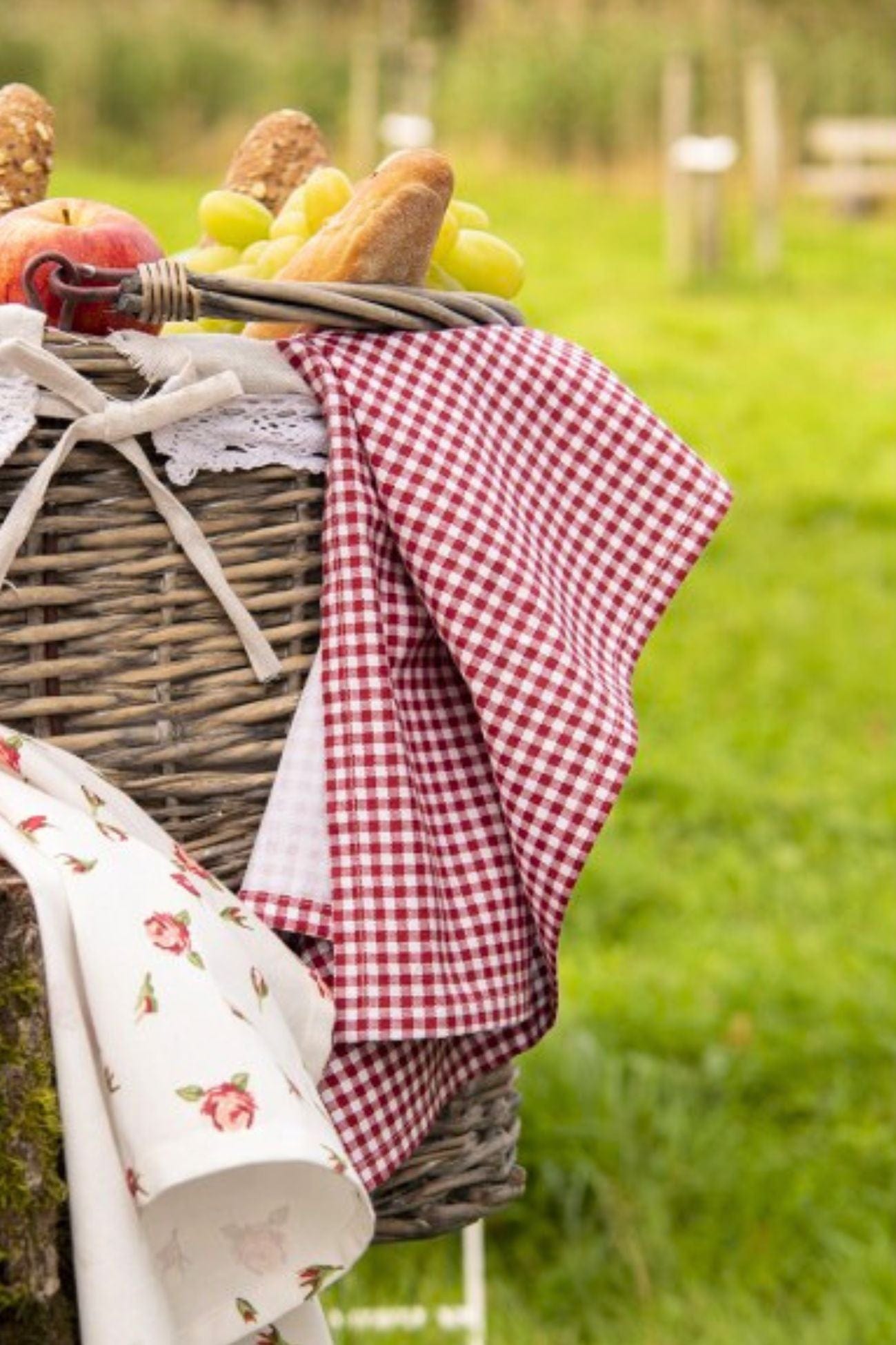 Clayre & Eef Romantic Roses Romantic Roses - Strofinaccio in cotone con motivo a quadri | Clayre & Eef