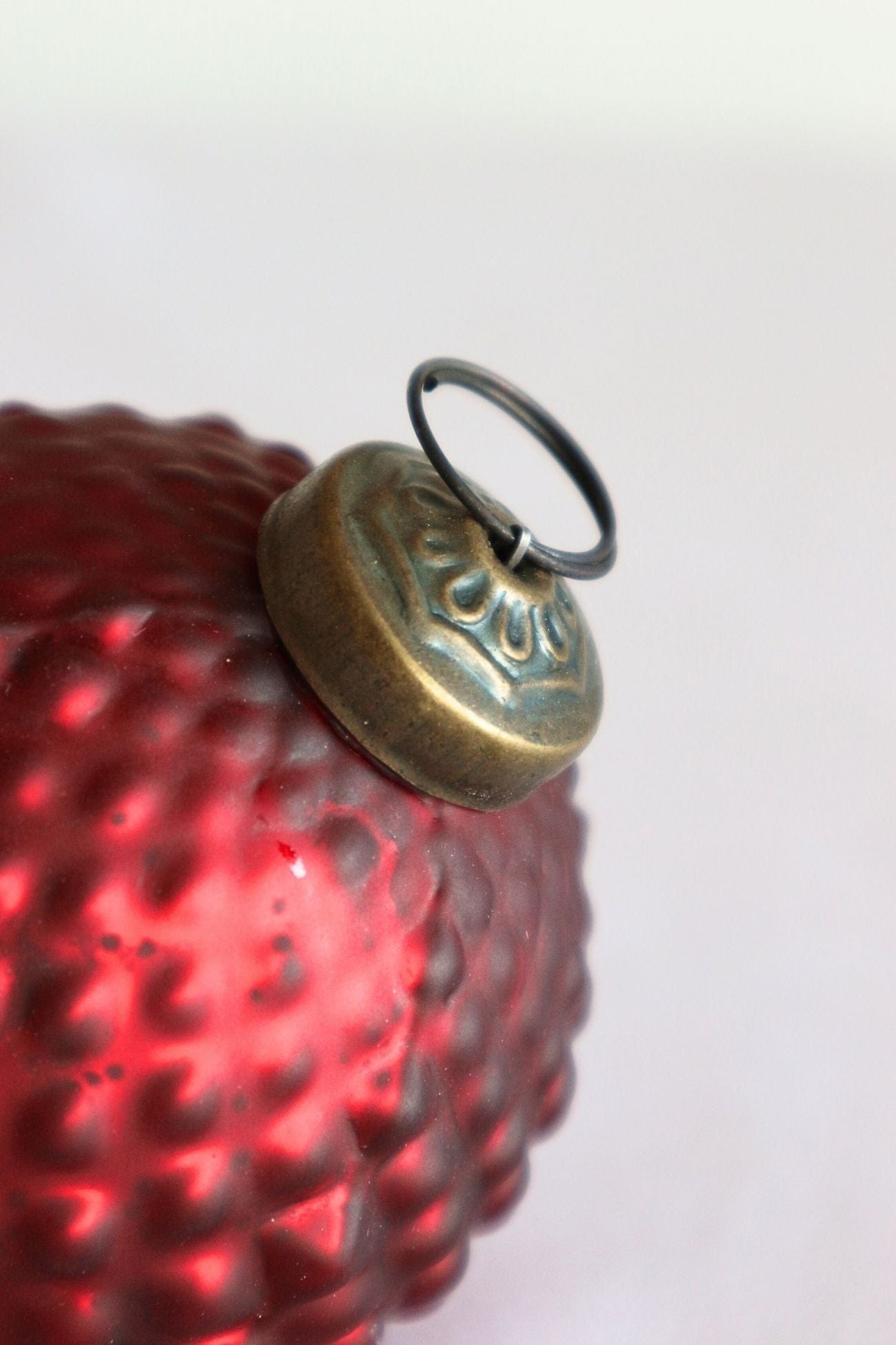 Clayre & Eef Tandy Tandy - Pallina natalizia rossa in vetro in stile vintage | Clayre & Eef