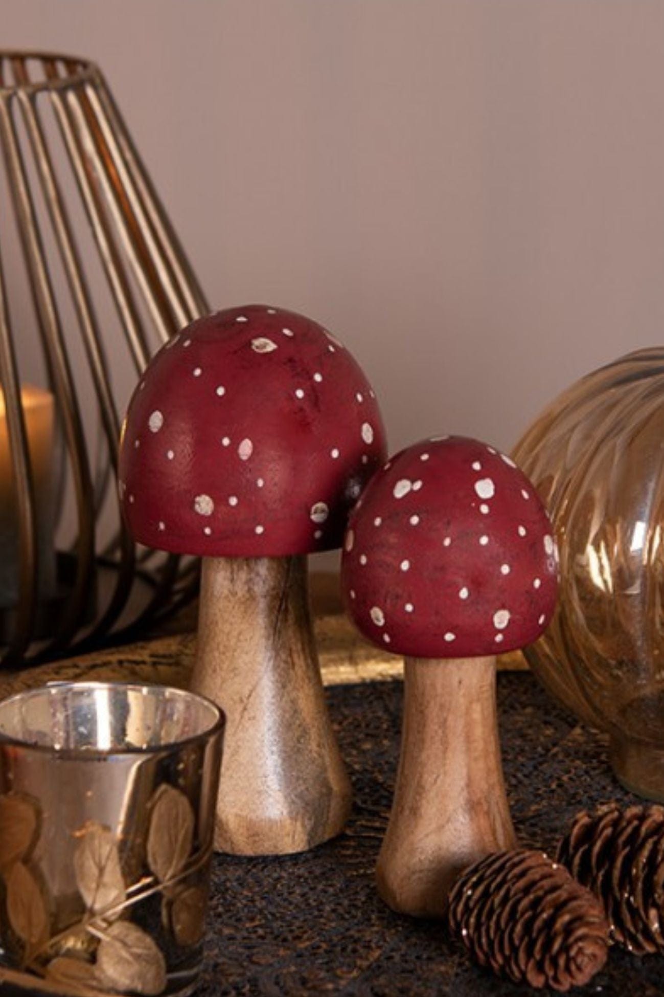 Clayre & Eef Toad Toad - Fungo autunnale decorativo rosso in legno | Clayre & Eef