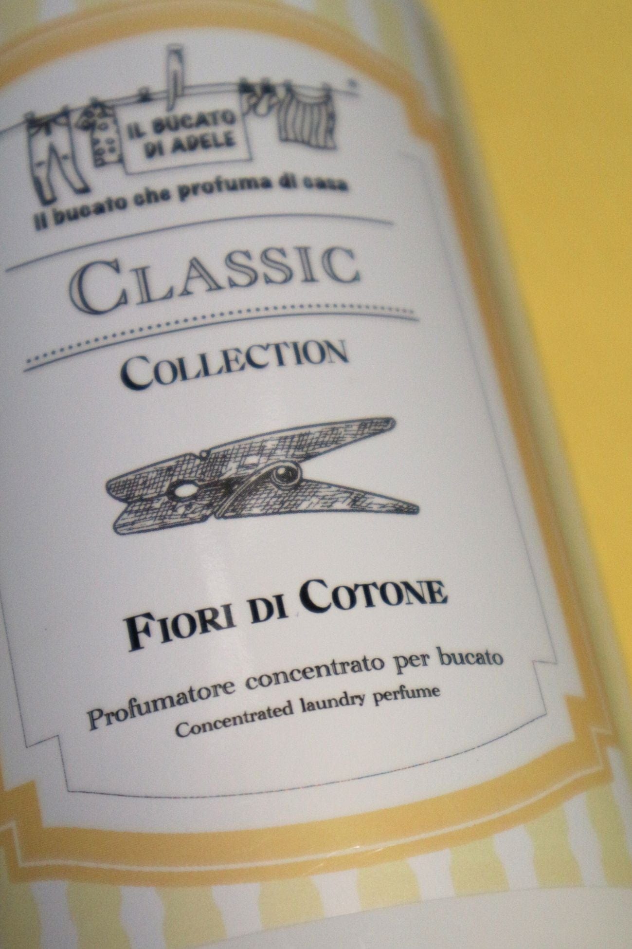 Il Bucato di Adele Fiori di Cotone Fiori di Cotone - Profumatore per bucato floreale - ylang ylang, bergamotto e rosa | Il Bucato di Adele