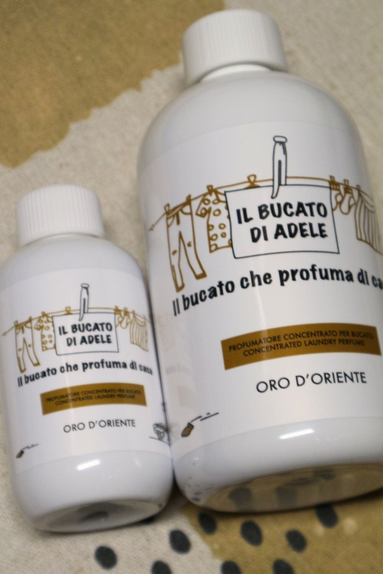 Il Bucato di Adele Oro d'Oriente Oro d'Oriente - Profumatore per bucato floreale - bergamotto e rosa | Il Bucato di Adele