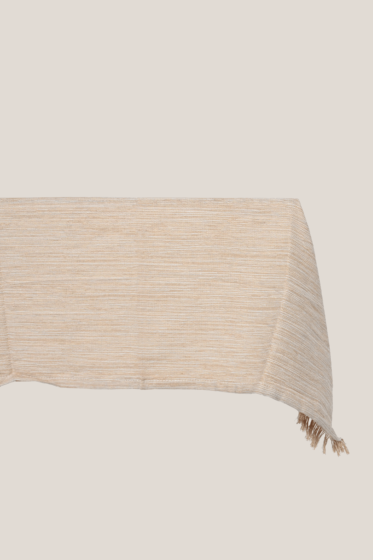 Item International Amelia Tovaglia beige in cotone riciclato 200x150