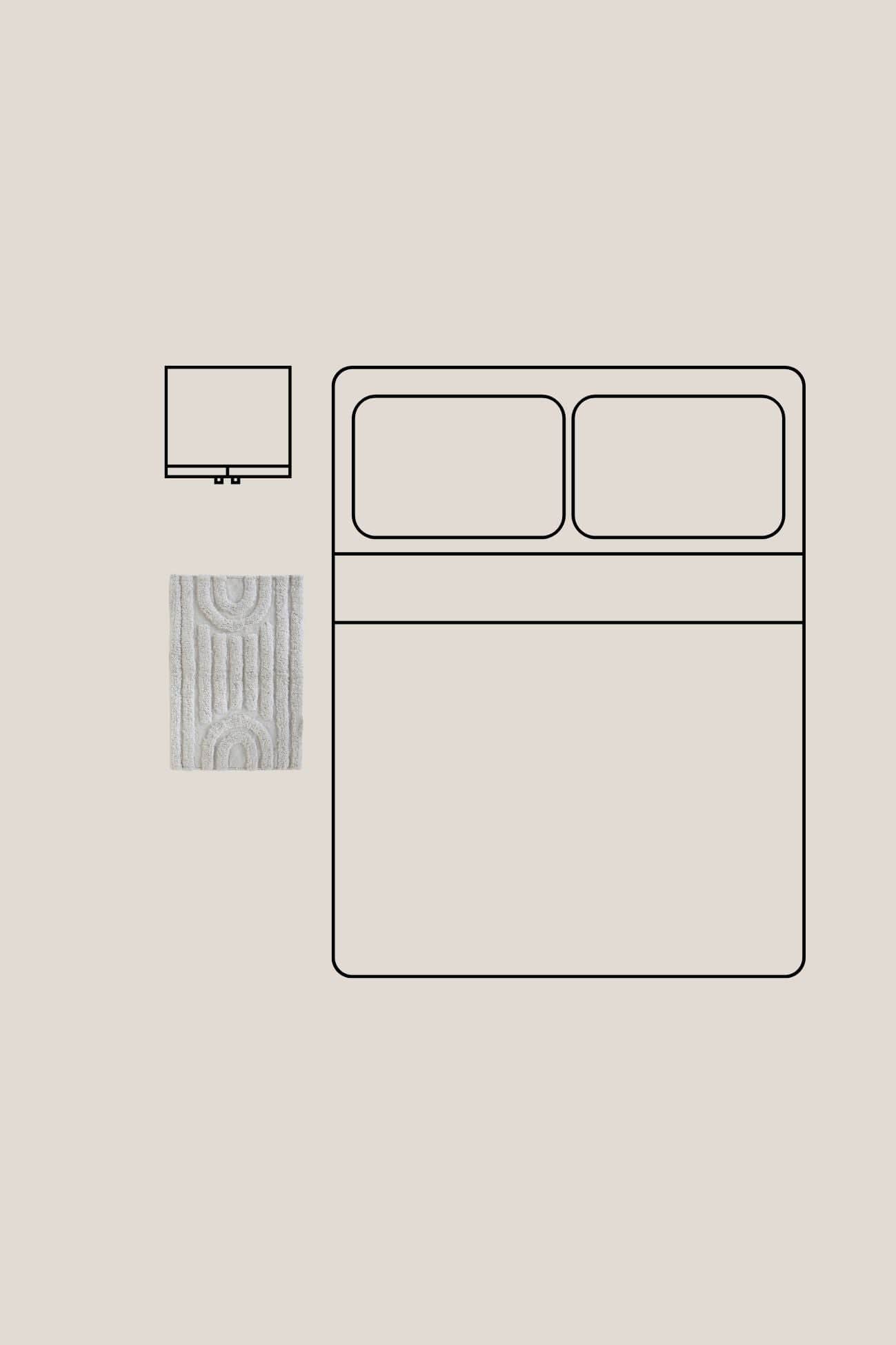 Item International Bode Bode - Tappetino in cotone bianco con motivo geometrico 60x40 | Item International