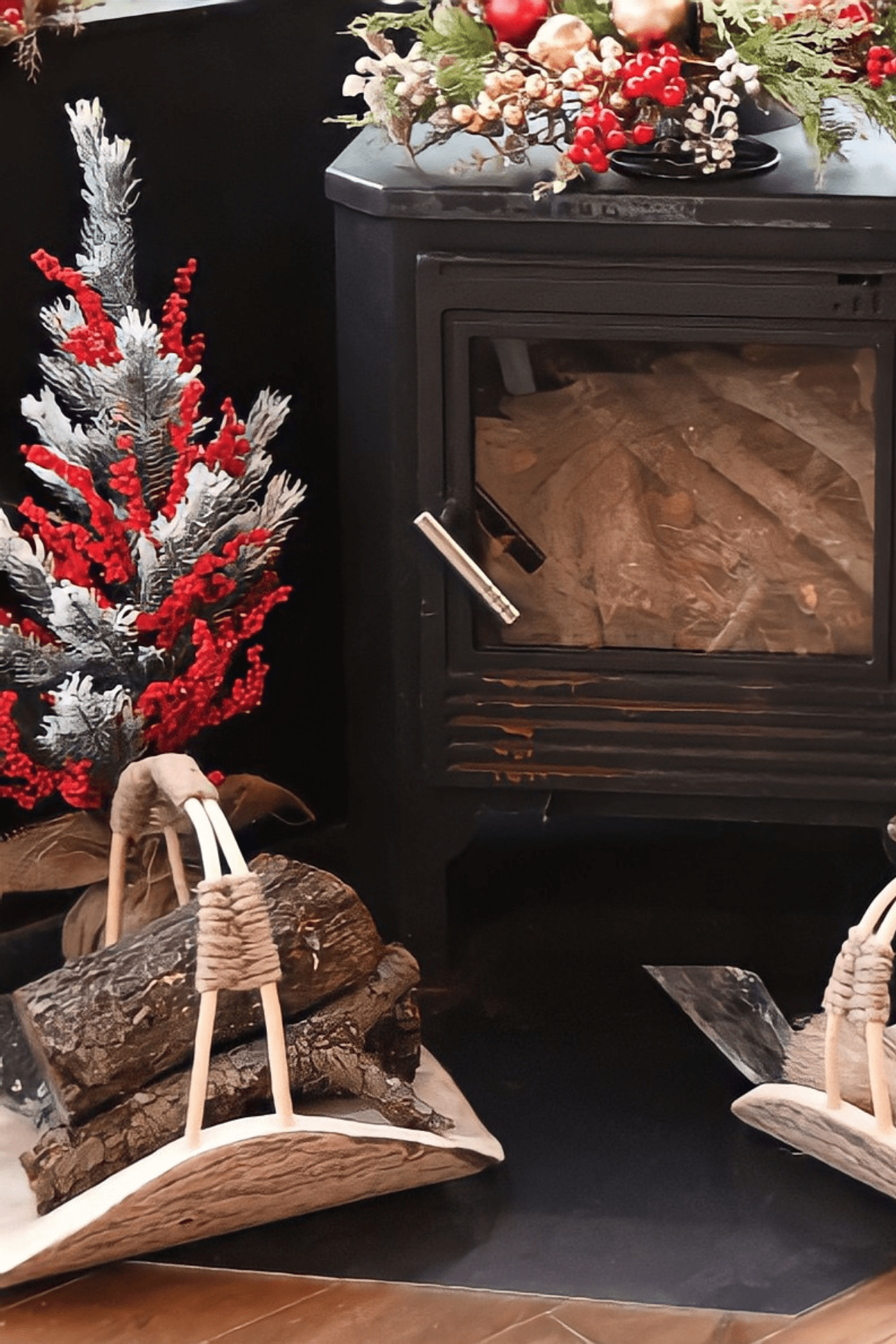 Item International Bosk Set di 2 portalegna in legno di paulownia