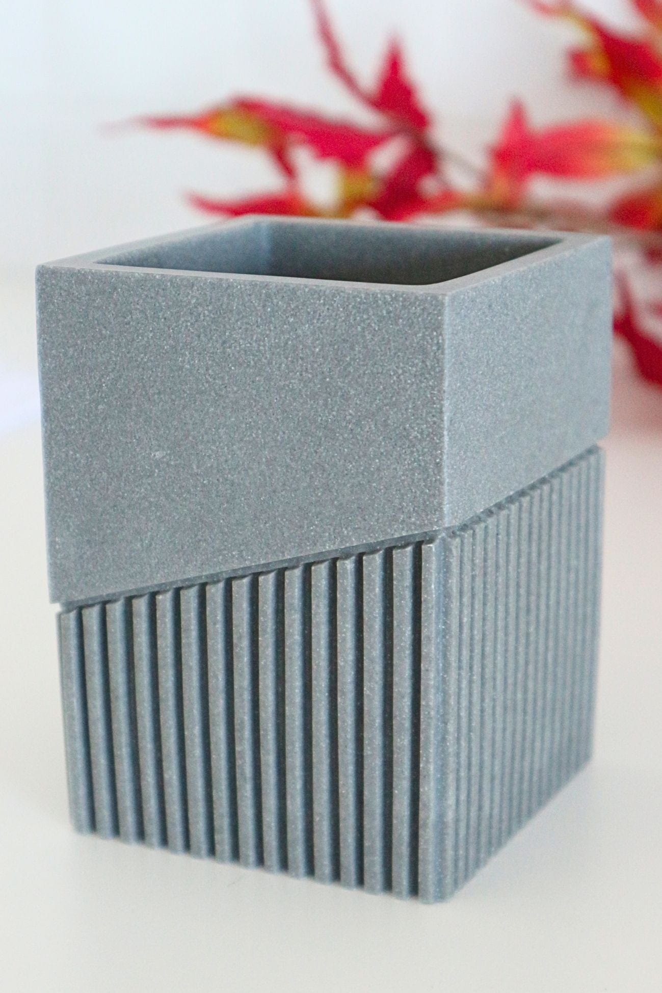 Item International Control Control - Bicchiere portaspazzolino in resina effetto pietra | Item International