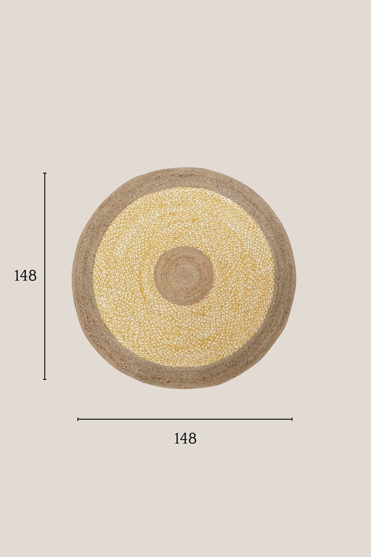 Item International Dalton Dalton - Tappeto tondo in juta e cotone 148cm | Item International