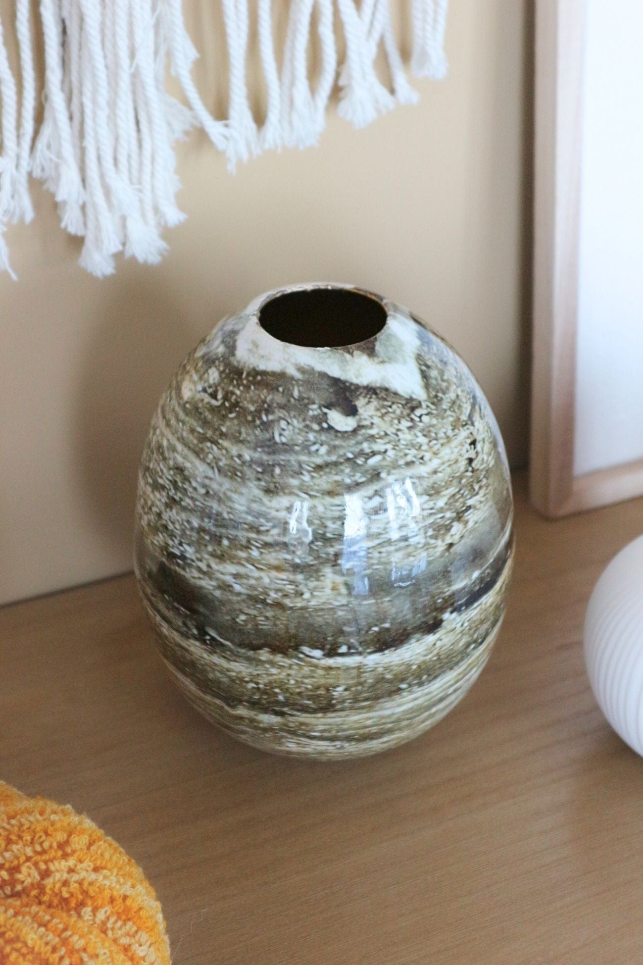 Item International Dora Dora - Vaso in metallo finto marmo oro | Item International