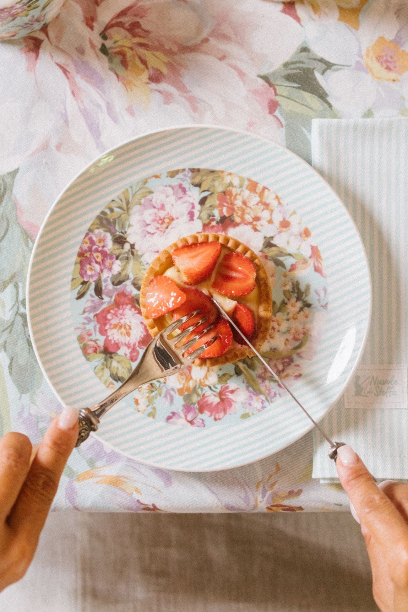 Nuvole di Stoffa Grace Grace - Piatto da dolce floreale in porcellana ∅ 20 cm | Nuvole di Stoffa