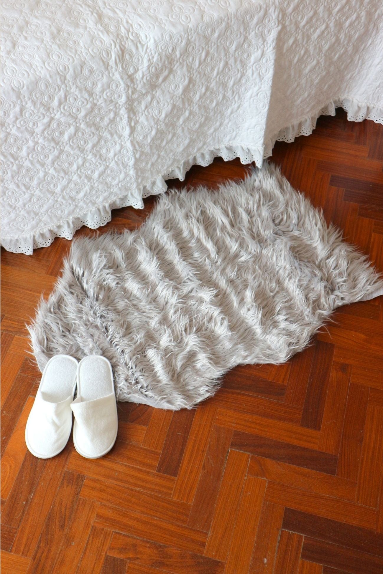 Item International Hara Hara - Tappetino grigio a pelo lungo 60x90cm | Item International