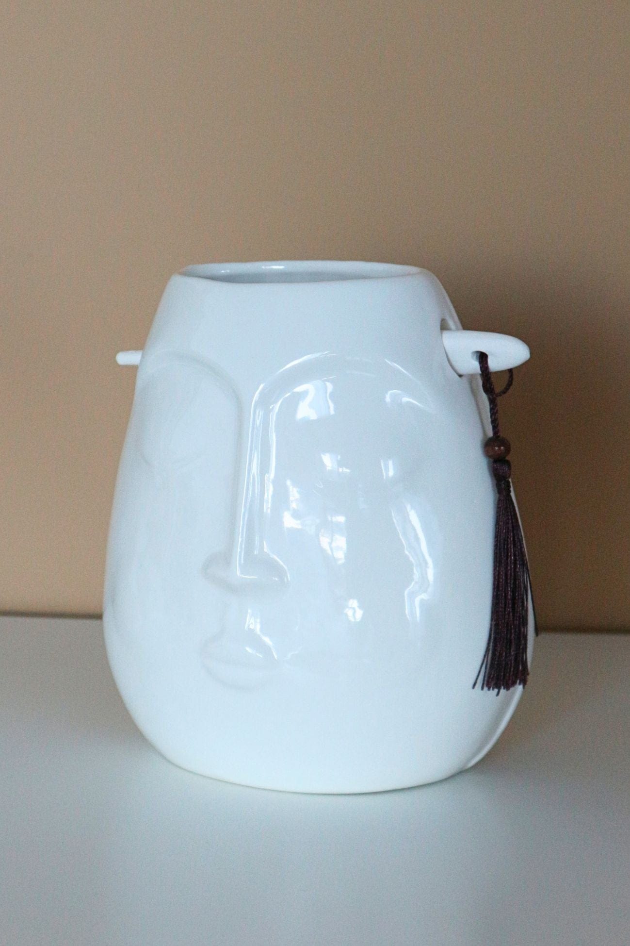 Item International Pinco Panco Pinco Panco - Vaso in porcellana bianca con viso | Item International