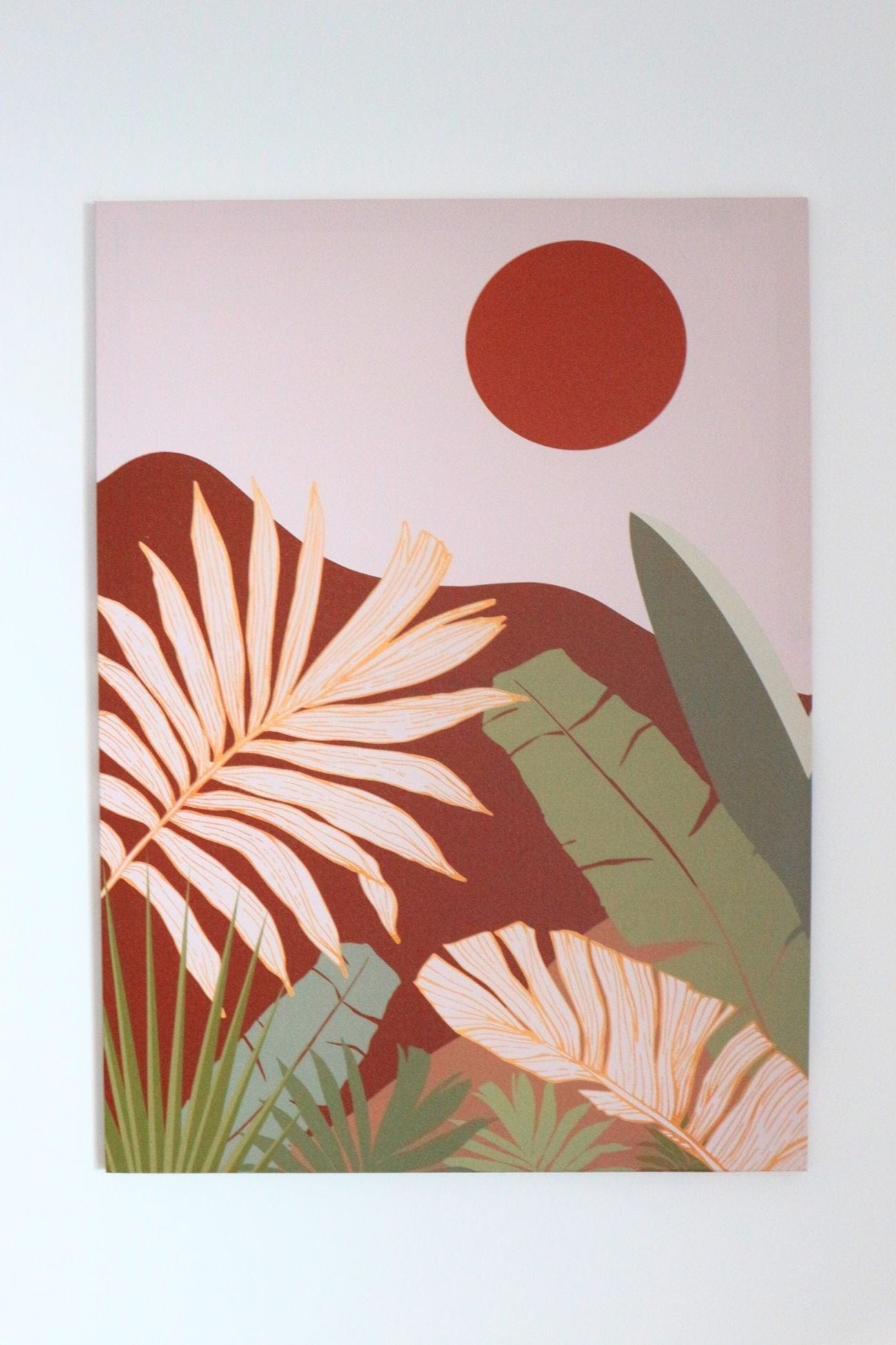 Item International Red Moon Red Moon - Stampa su tela canvas decorativa etnica | Item International