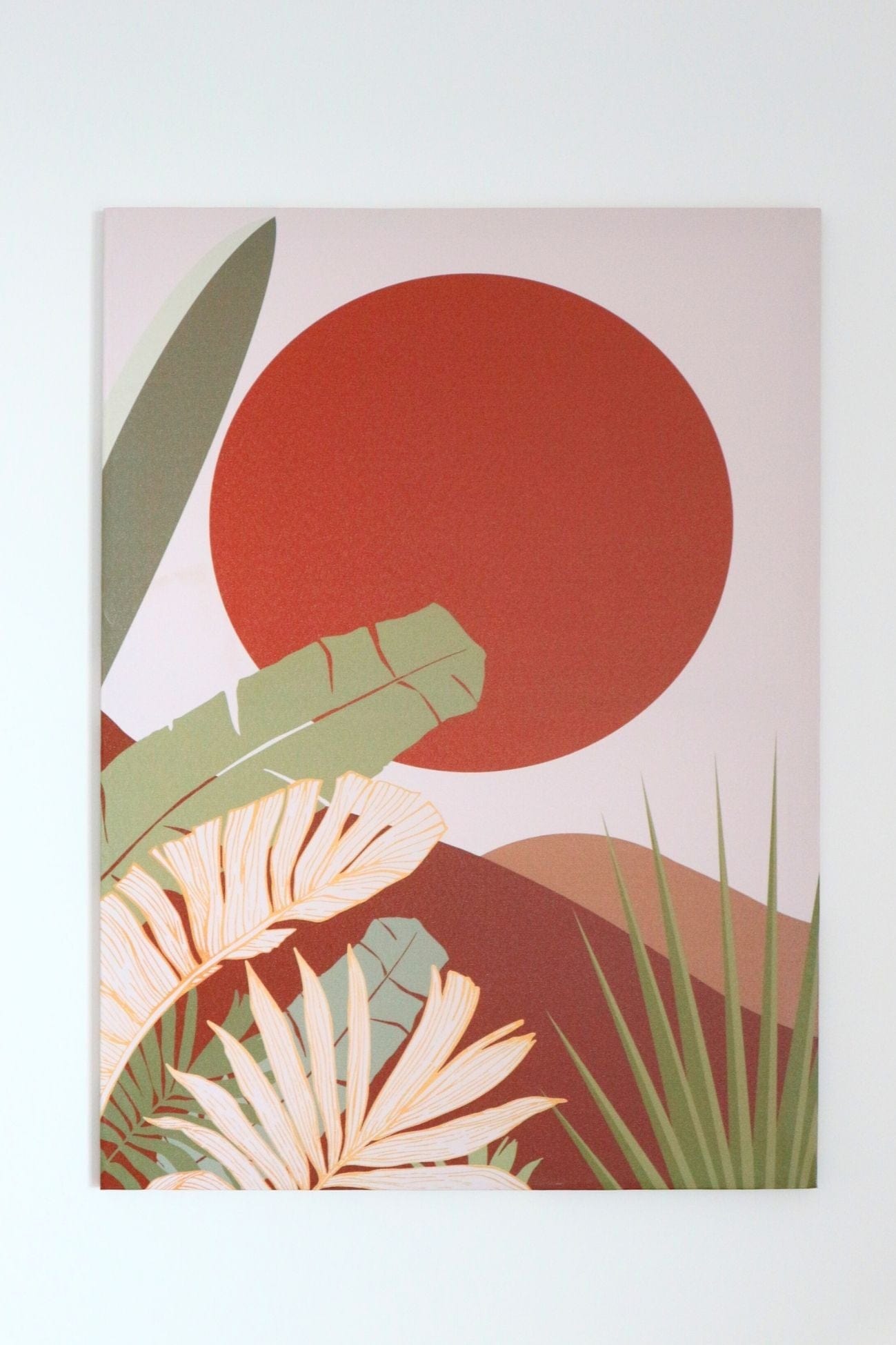 Item International Red Moon Red Moon - Stampa su tela canvas decorativa etnica | Item International