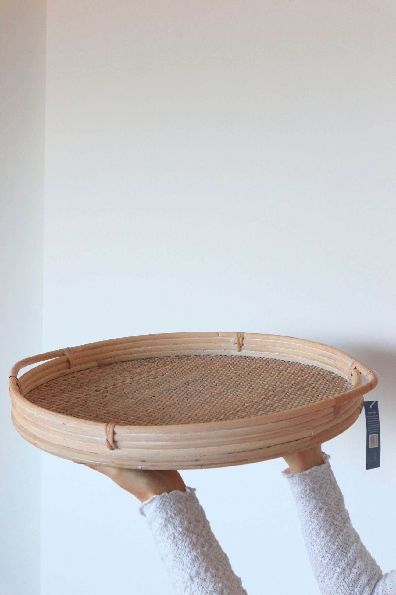 Item International Ronda Ronda - Vassoio in rattan tondo con manici | Item International