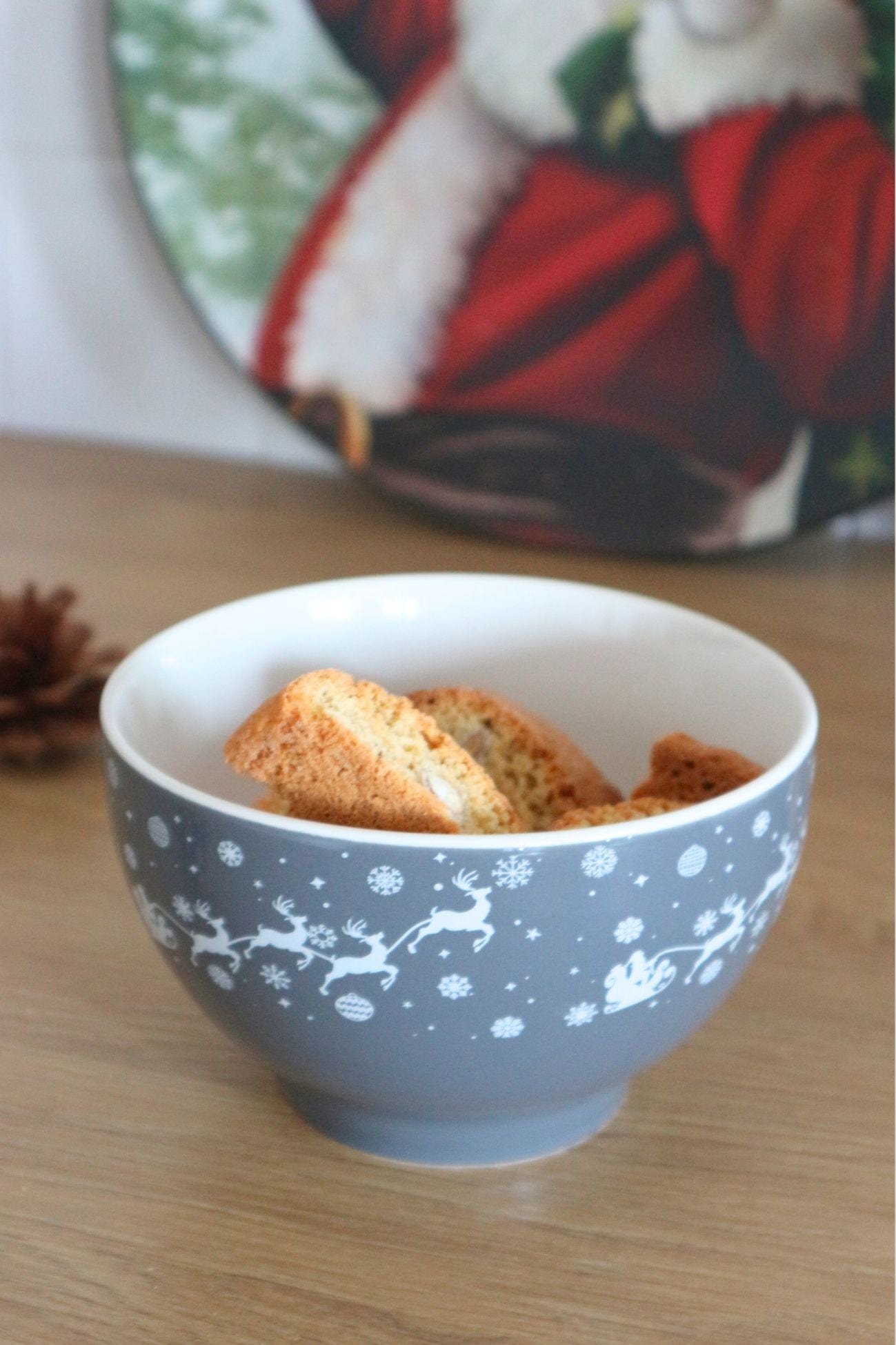 Item International Rudolph Rudolph - Ciotola natalizia grigia con renne | Item International