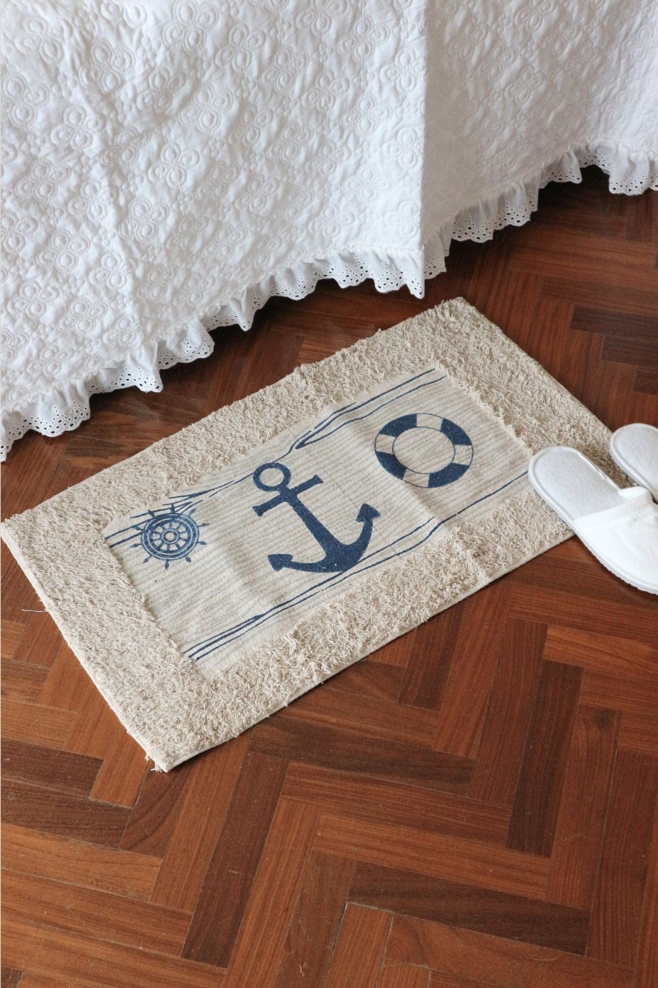 Item International Solon Solon - Tappetino da bagno in cotone con ancora 70x40 | Item International