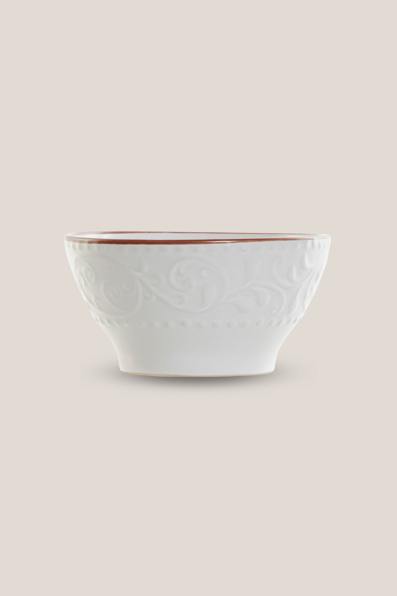 Item International Tiffany Ciotola in porcellana bianca in stile Shabby Chic