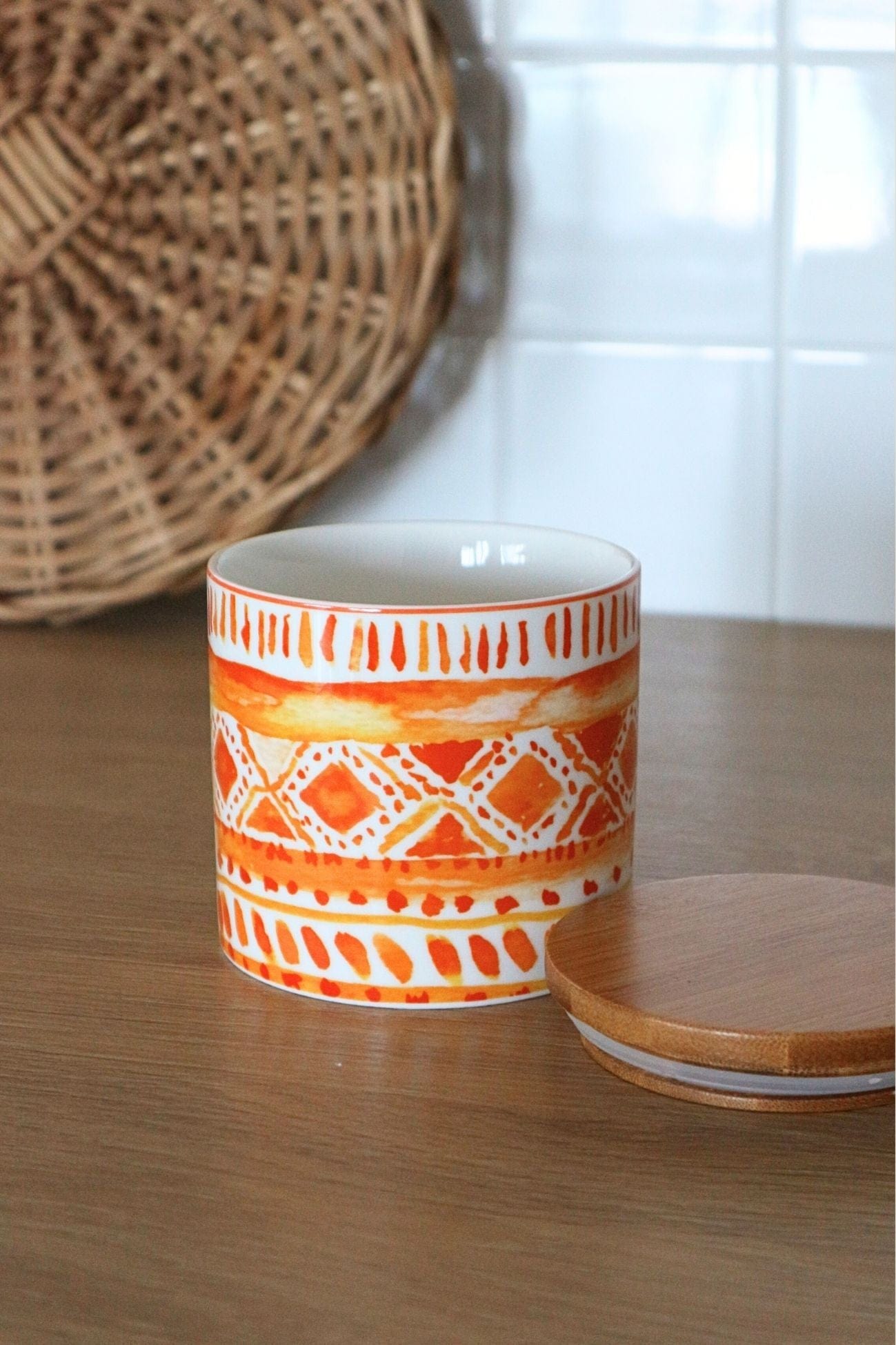 Item International Tribal Tribal - Barattolo in ceramica in stile etnico | Item International