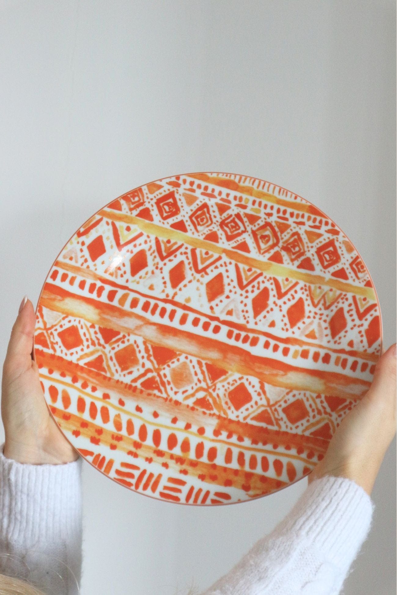 Item International Tribal Tribal - Piatto piano in porcellana in stile etnico | Item International Piano