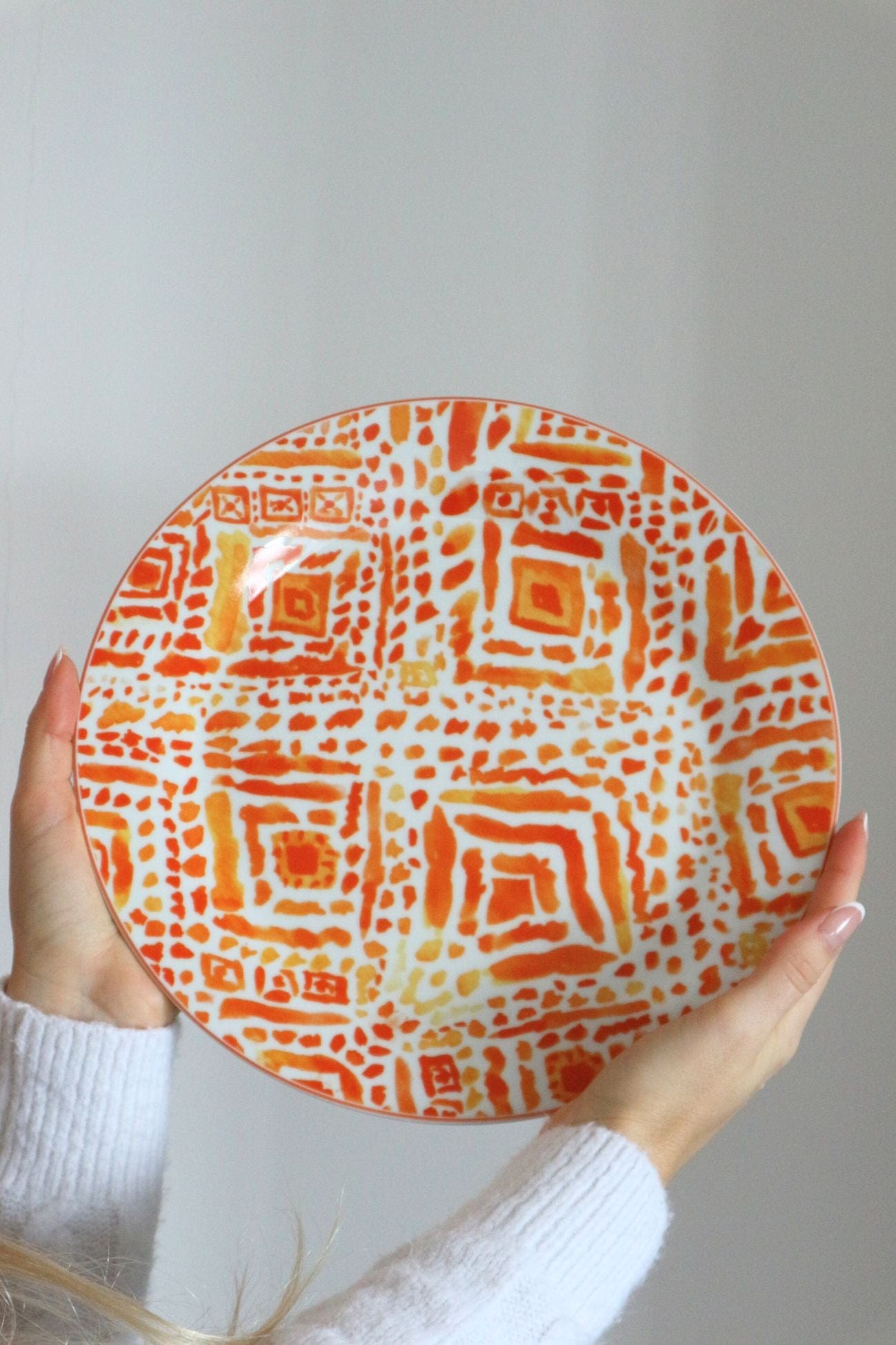 Item International Tribal Tribal - Piatto piano in porcellana in stile etnico | Item International Piano