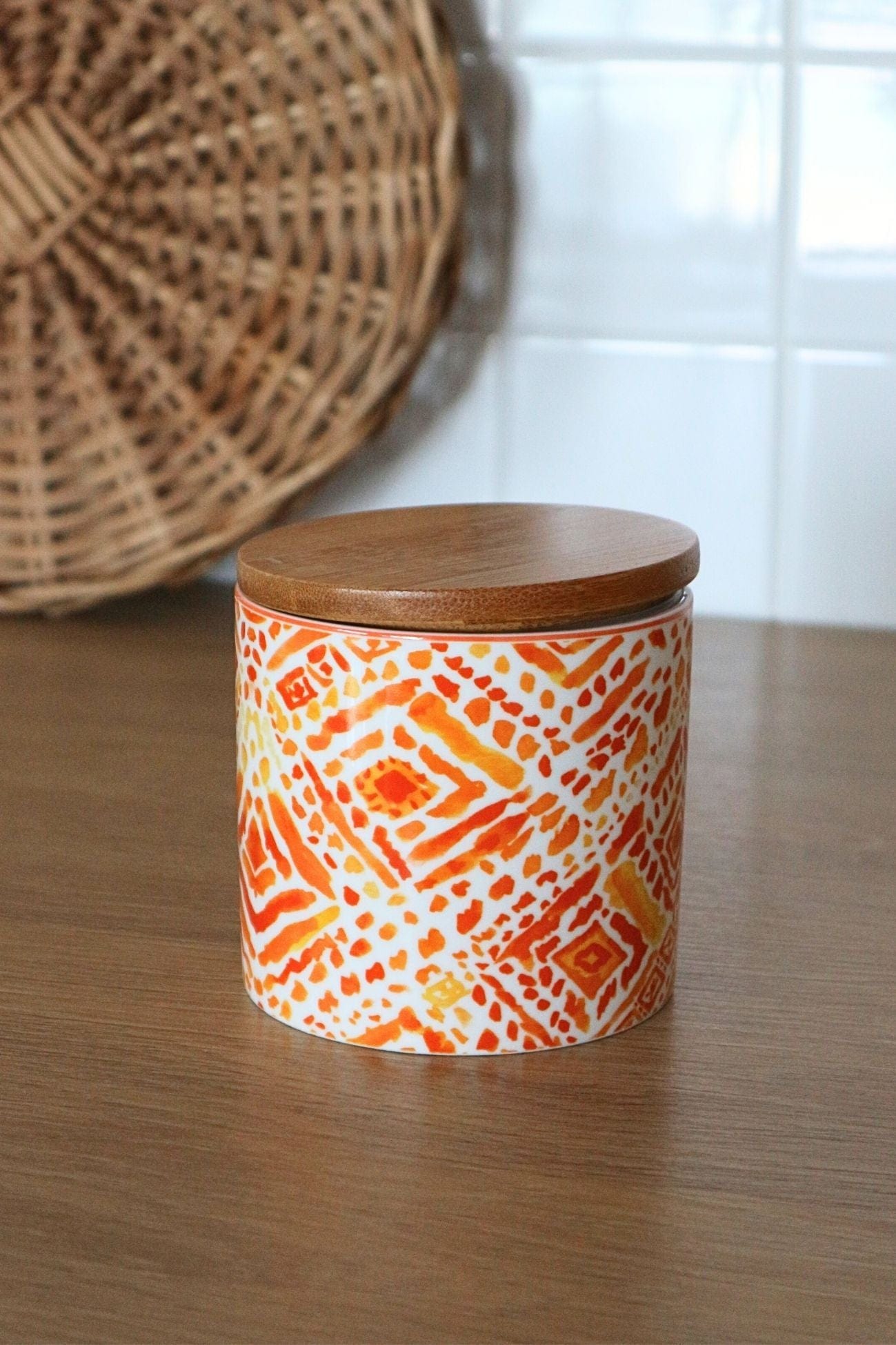 Item International Tribal Tribal - Barattolo in ceramica in stile etnico | Item International Basso