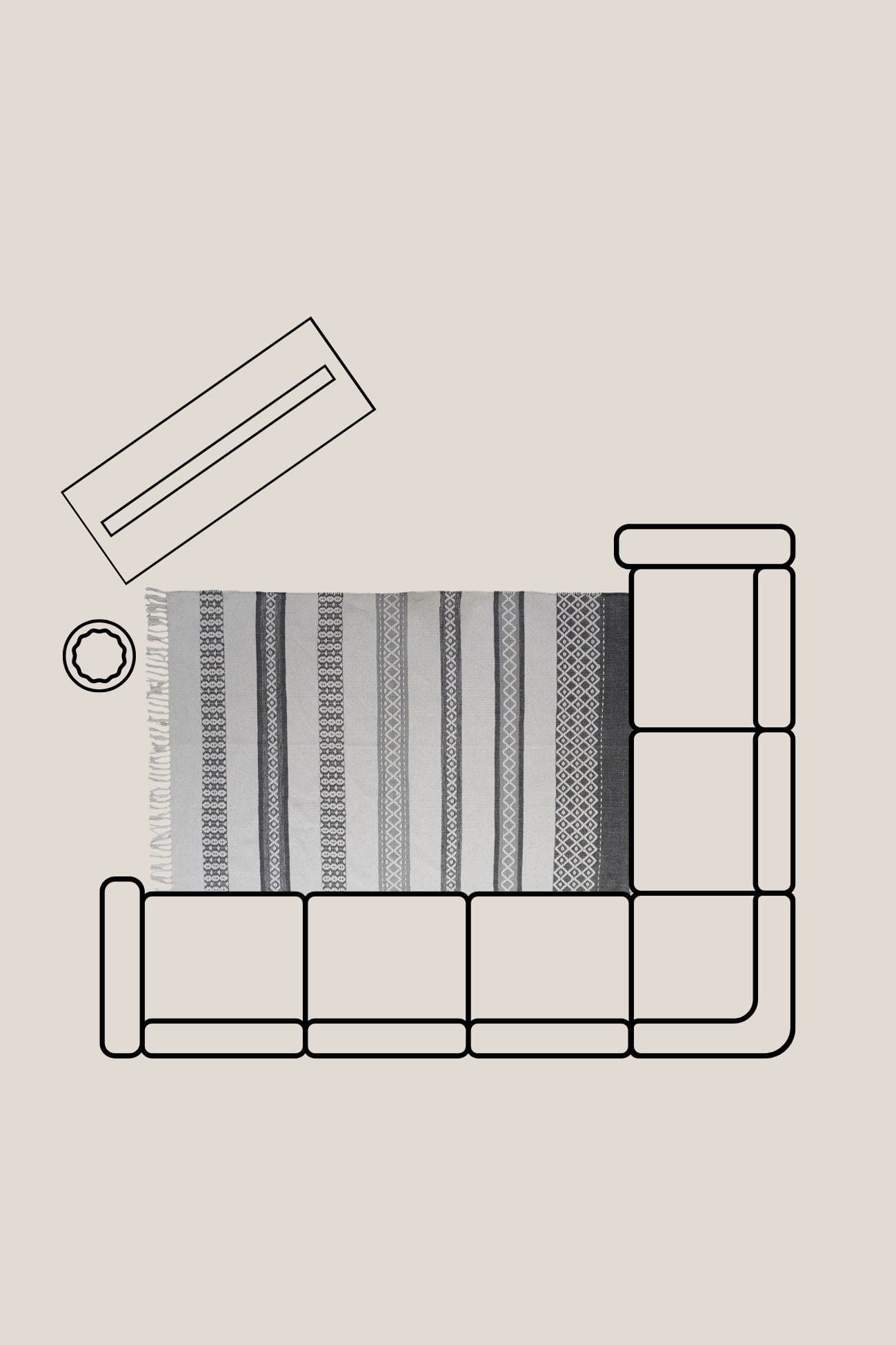 Item International Utah Utah - Tappeto in cotone in sfumature di grigio 250x160 | Item International