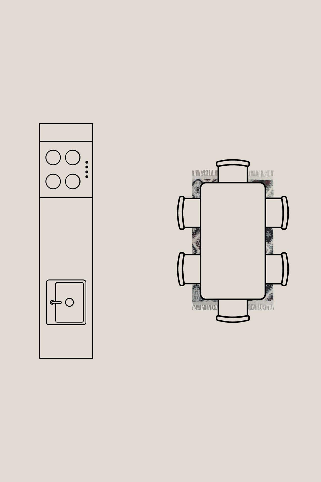 Item International William William - Tappeto in cotone 120x180 con decori ricamati in stile boho | Item International